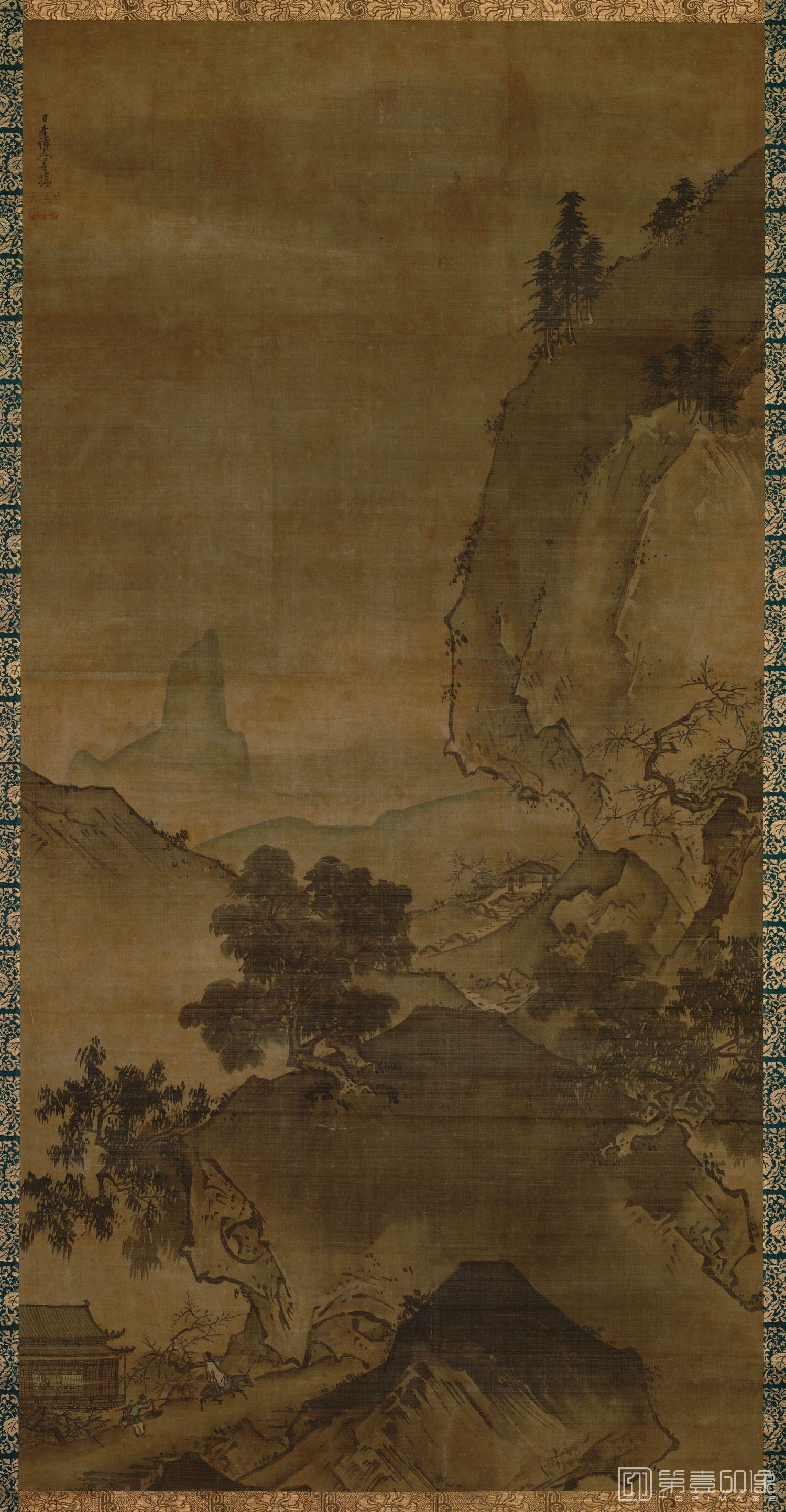 国画-室町时代 四季山水图 (春)-149.0x75.8