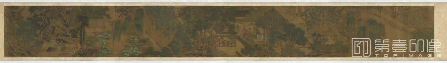 国画-李从训 (款)画赵子昂书乐志论卷-34.2 x 431.1