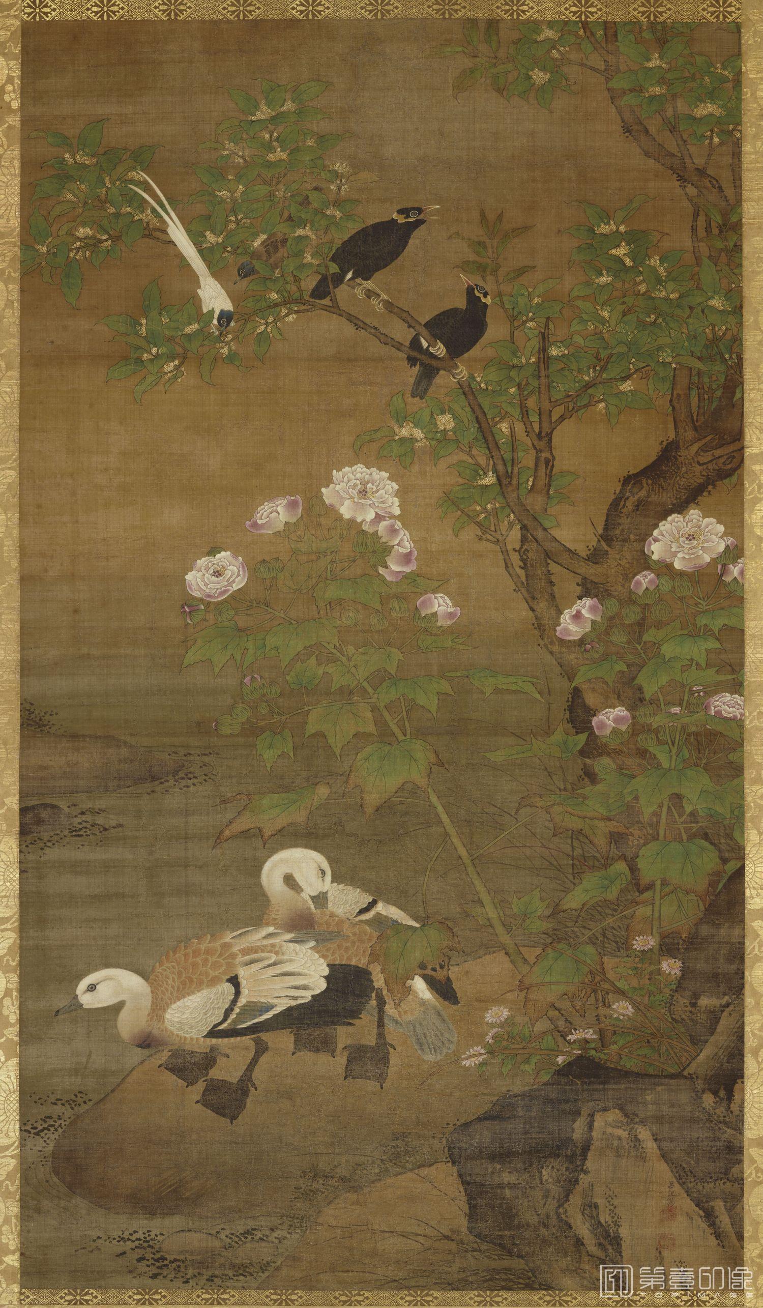 国画-四季花鸟图03-秋
