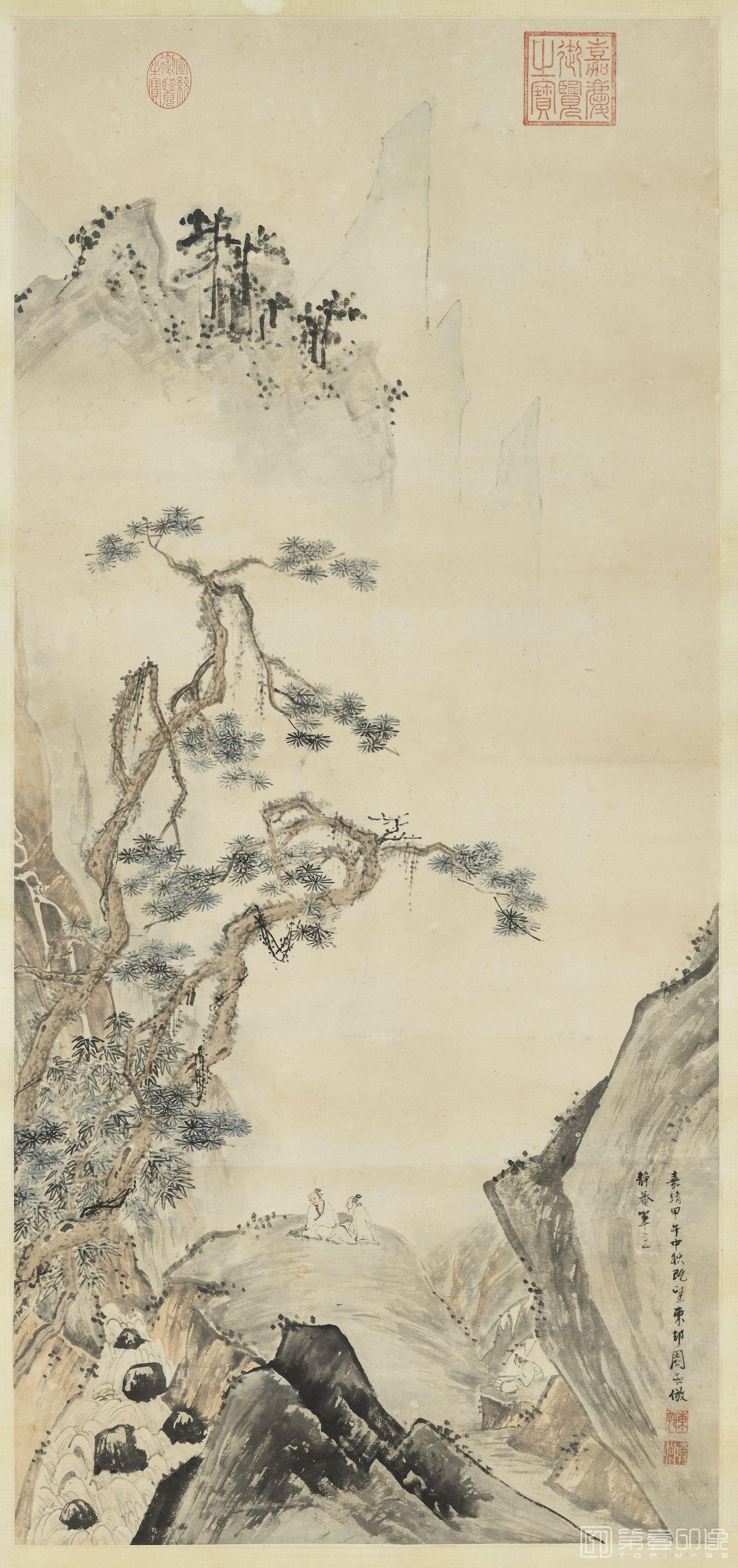 国画-松泉诗思轴-77