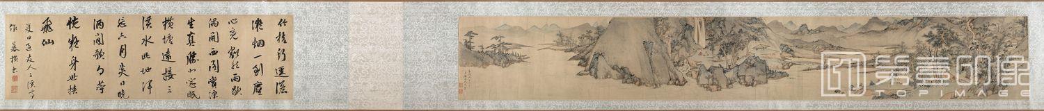 国画-横塘雨歇图卷-18x168cm