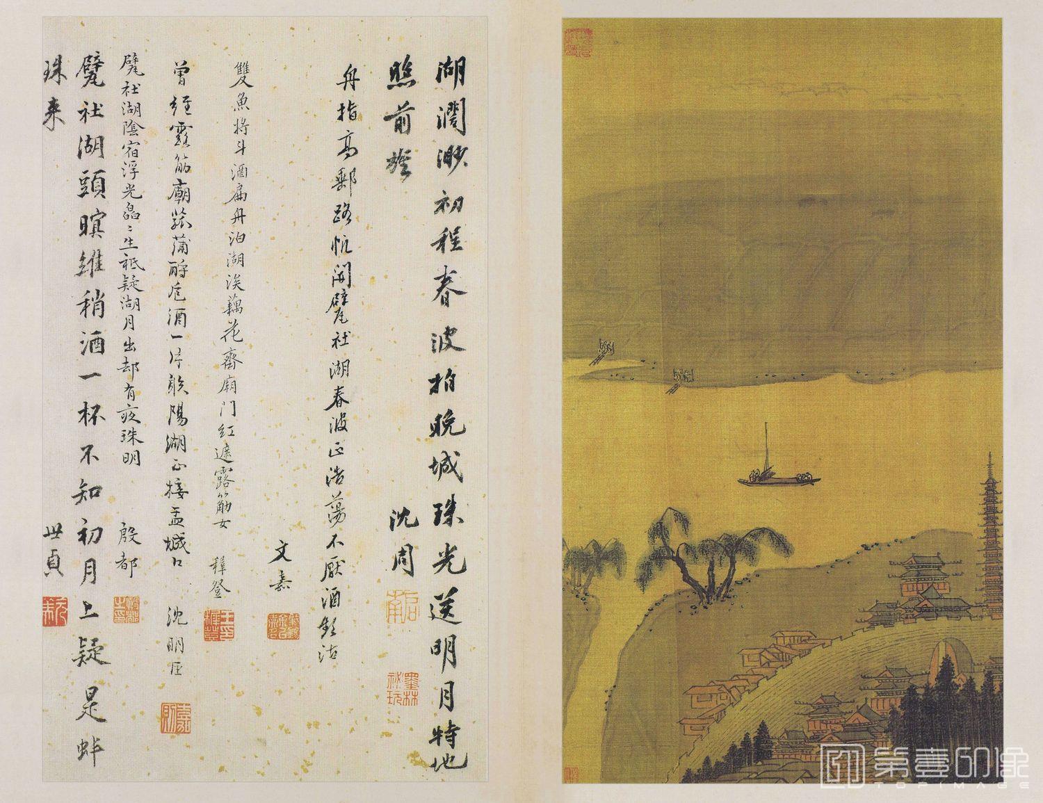 国画-雨江名胜2