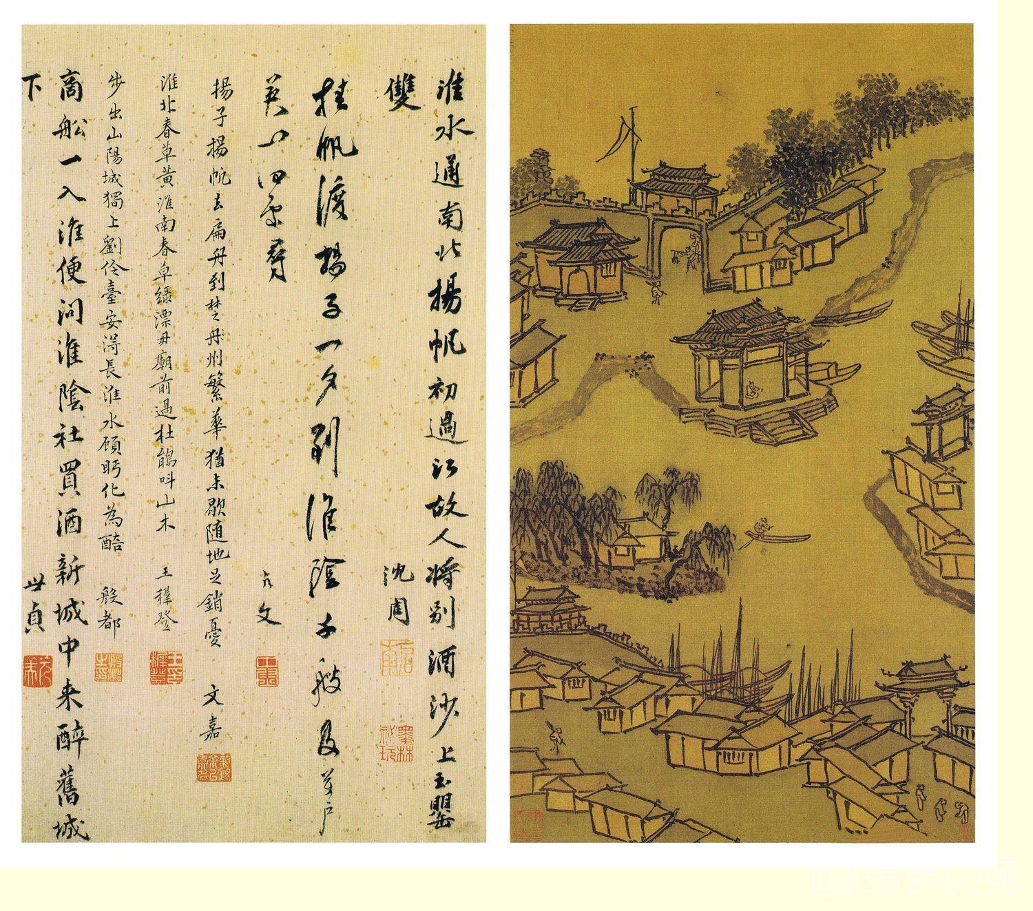 国画-雨江名胜9