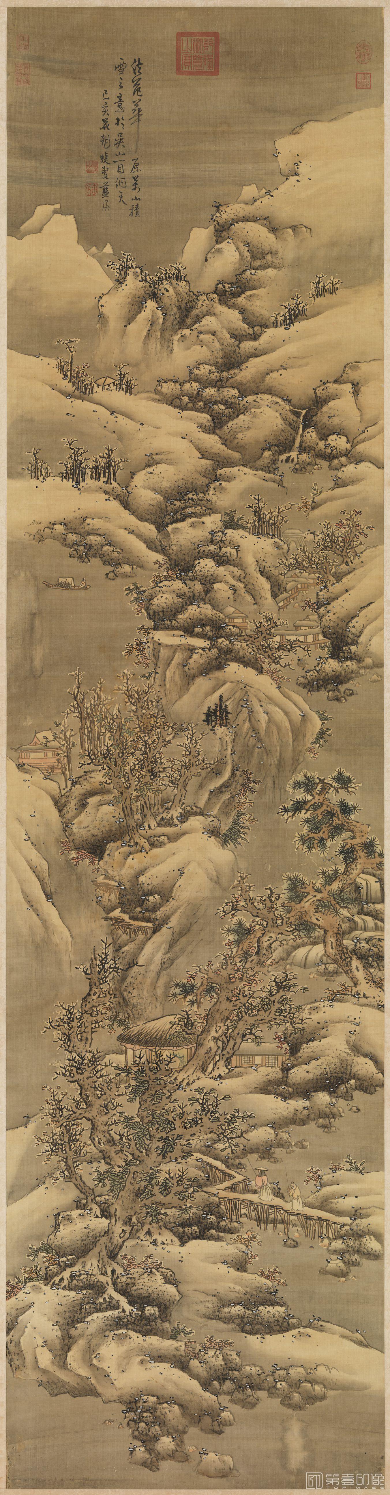 国画-画雪景轴-369x98