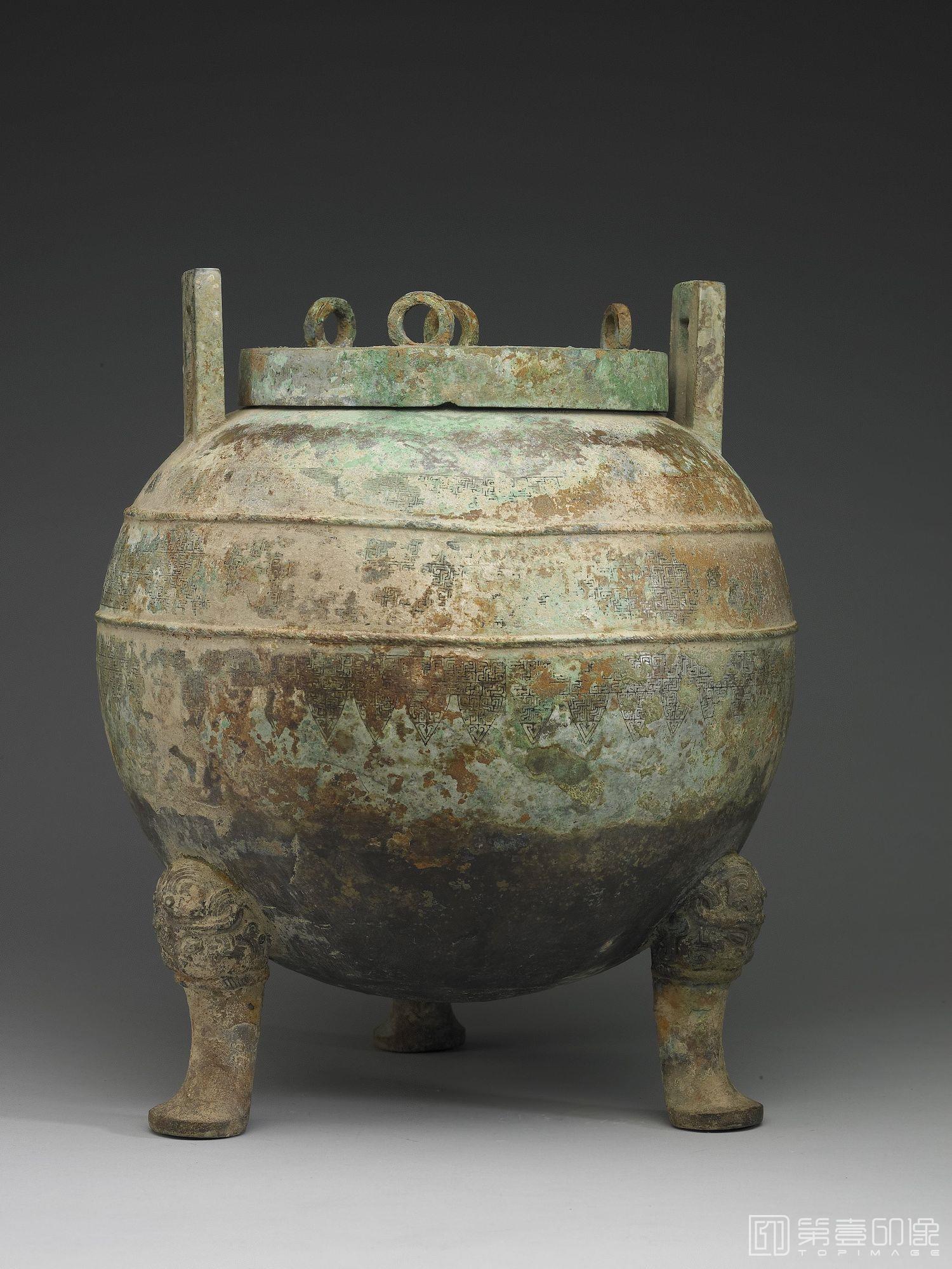 摄影-公元前500-401年 鄝公鼎-通耳39.6cm，口径19cm