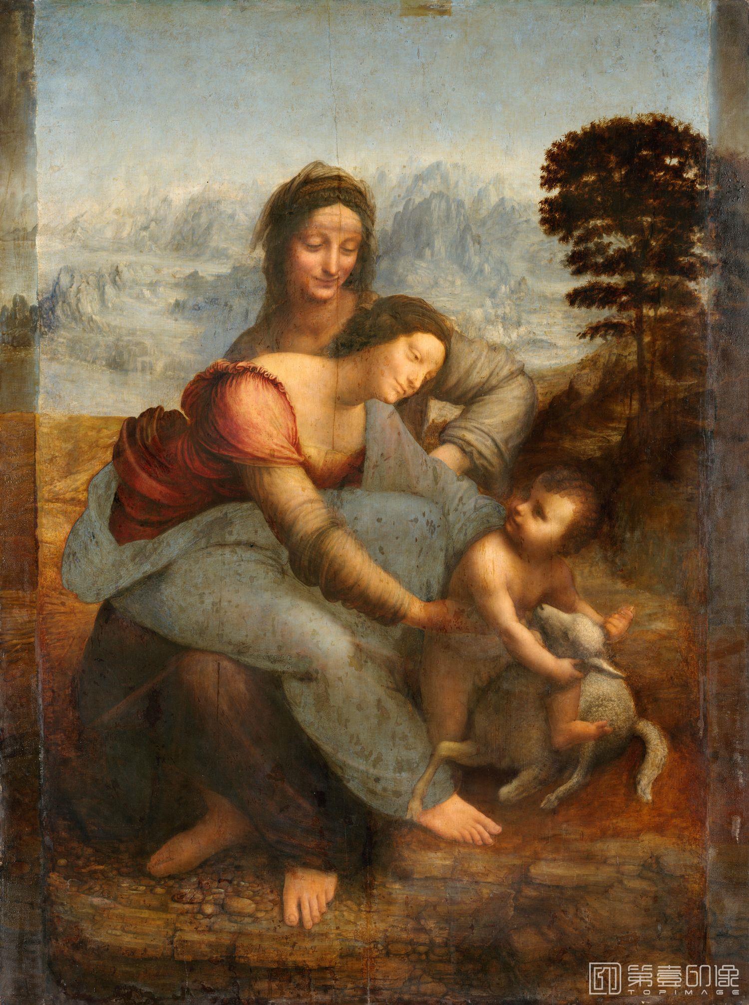 油画-油画-28.2.Мадонна с младенцем и св.Анной (1509-1513) (Париж, Лувр)_