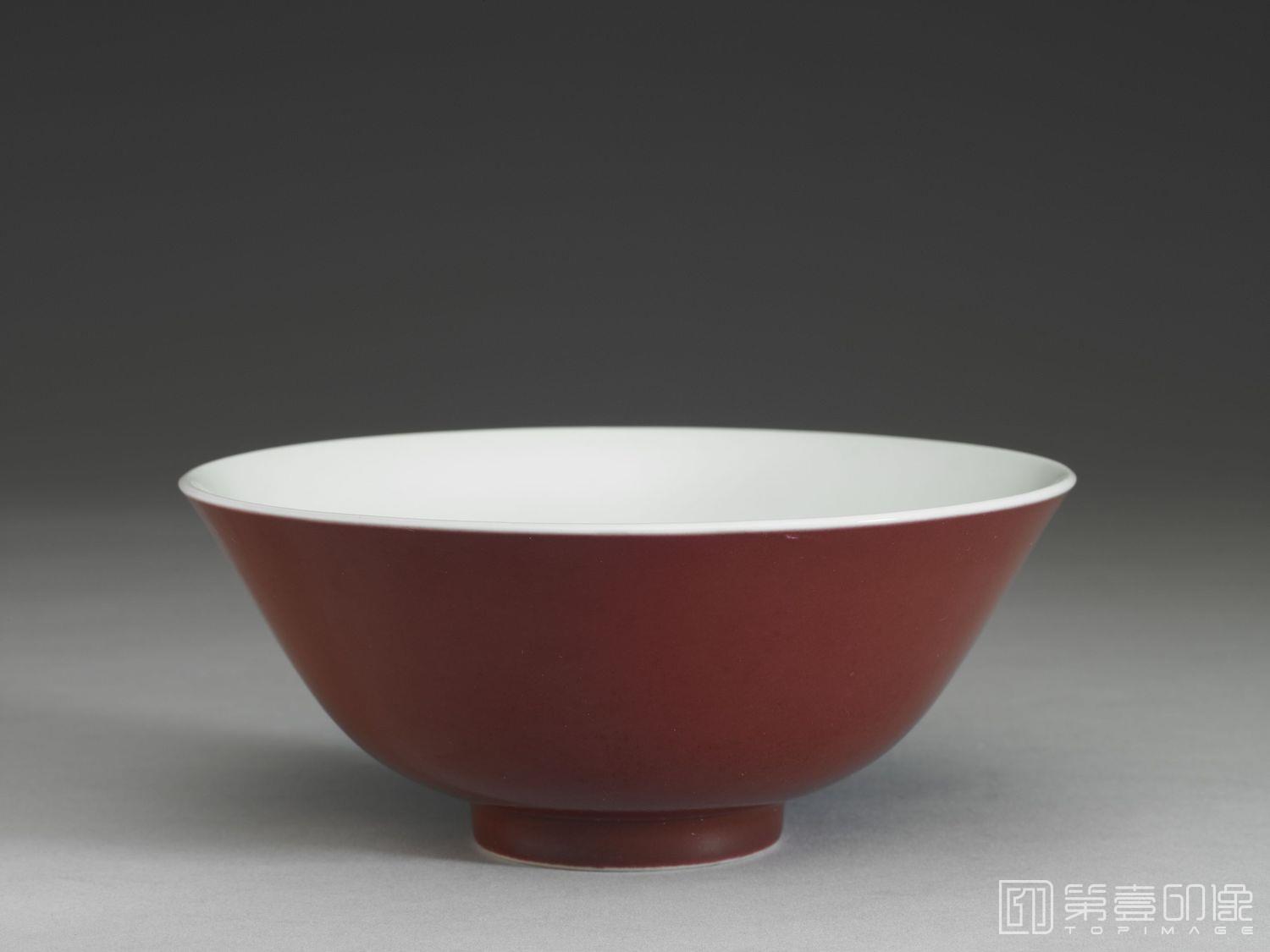 摄影-清-雍正 红釉碗-1-高6.3cm 底径5cm 口径15cm