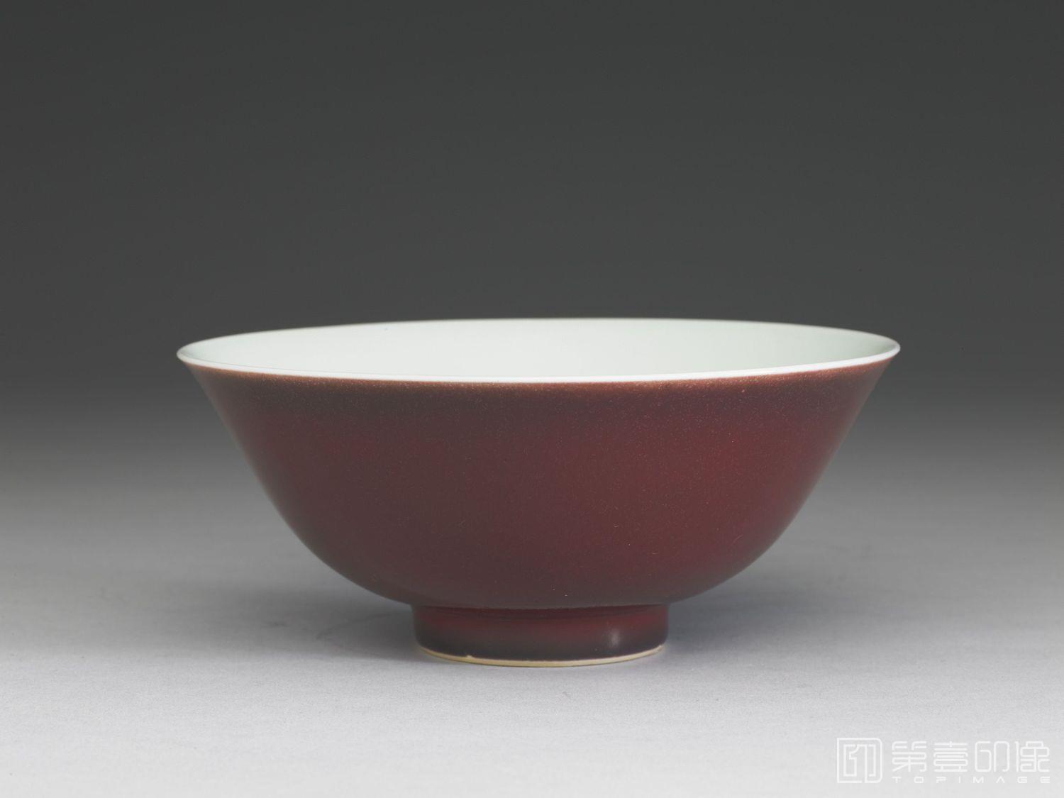 摄影-清-雍正 红釉碗-5-高6.3cm 底径5.1cm 口径15.2cm