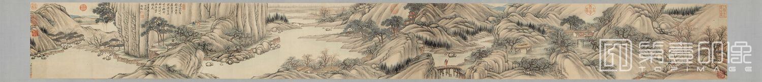 国画-探雪图卷-27x249
