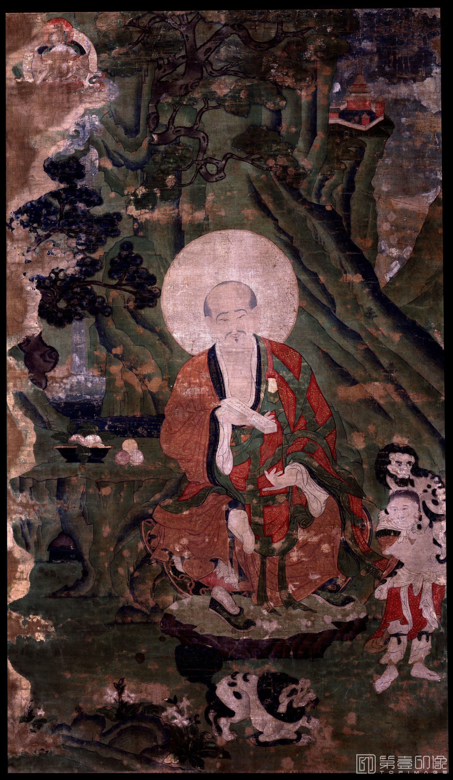 国画-佛罗汉Arhat (Buddhist Elder)16 Elders Pantaka