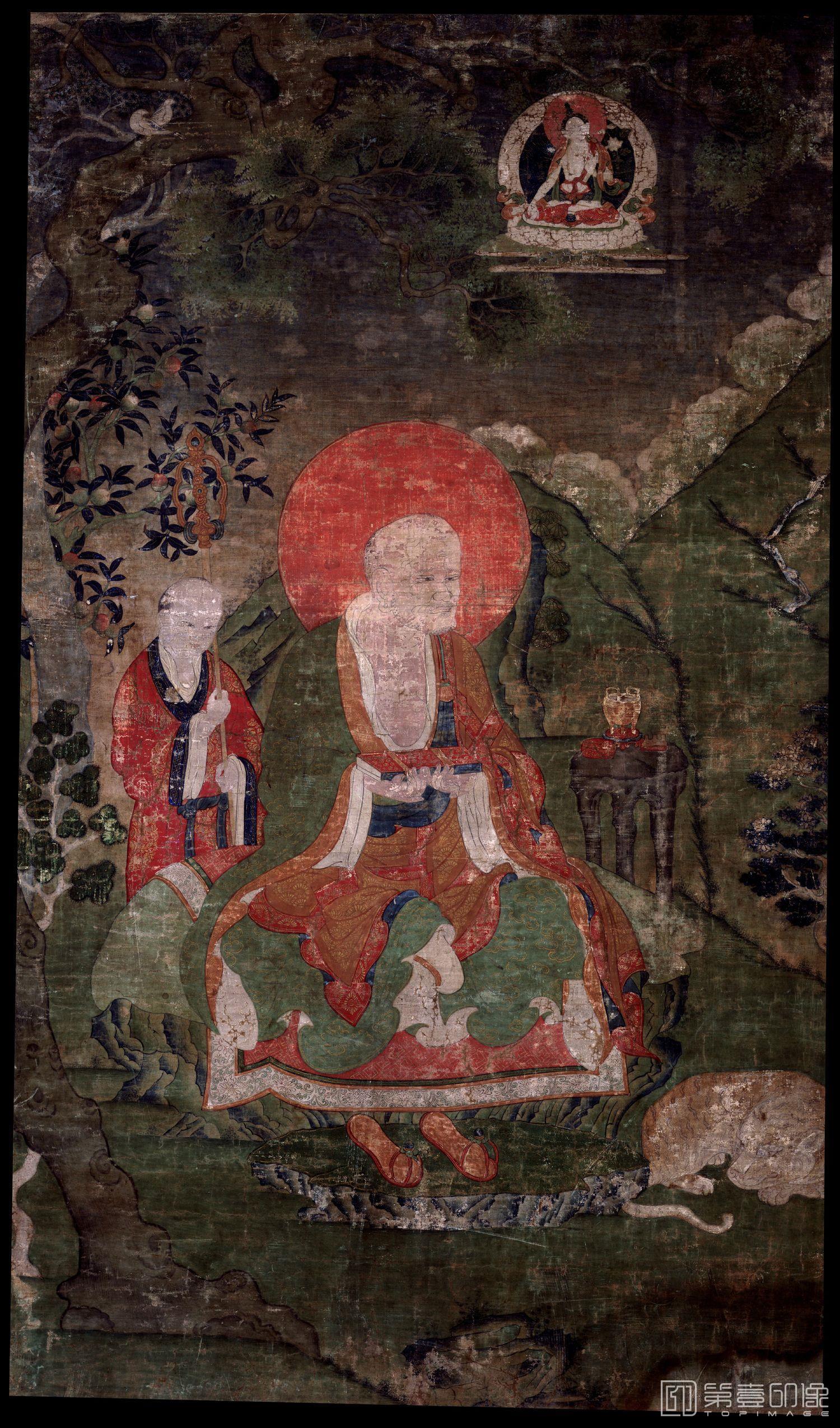 国画-罗汉Arhat (Buddhist Elder) - 16 Elders Gopaka