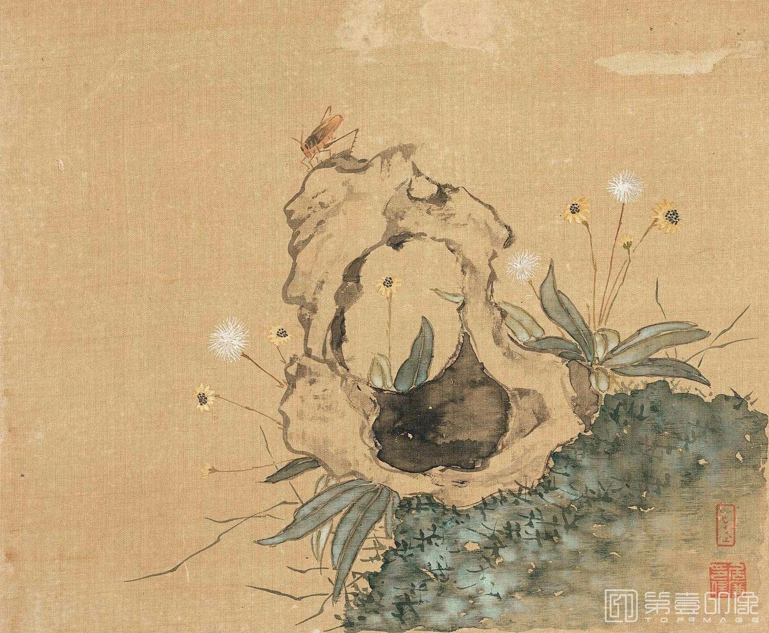 国画-花卉奇石册-十二开-1