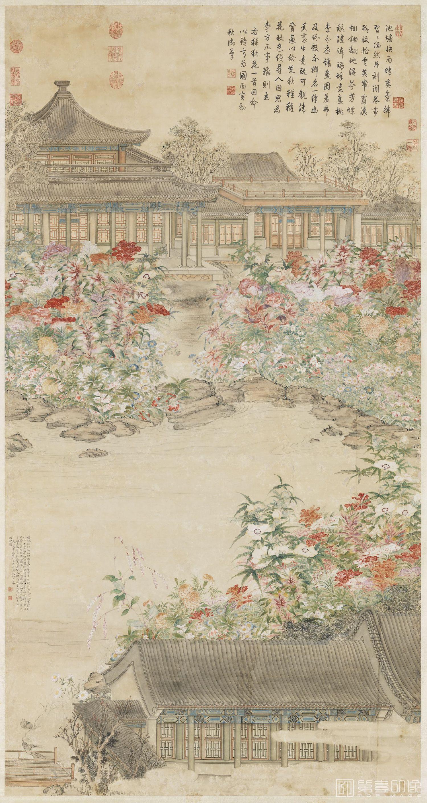 国画-高宗御笔秋花诗轴-121