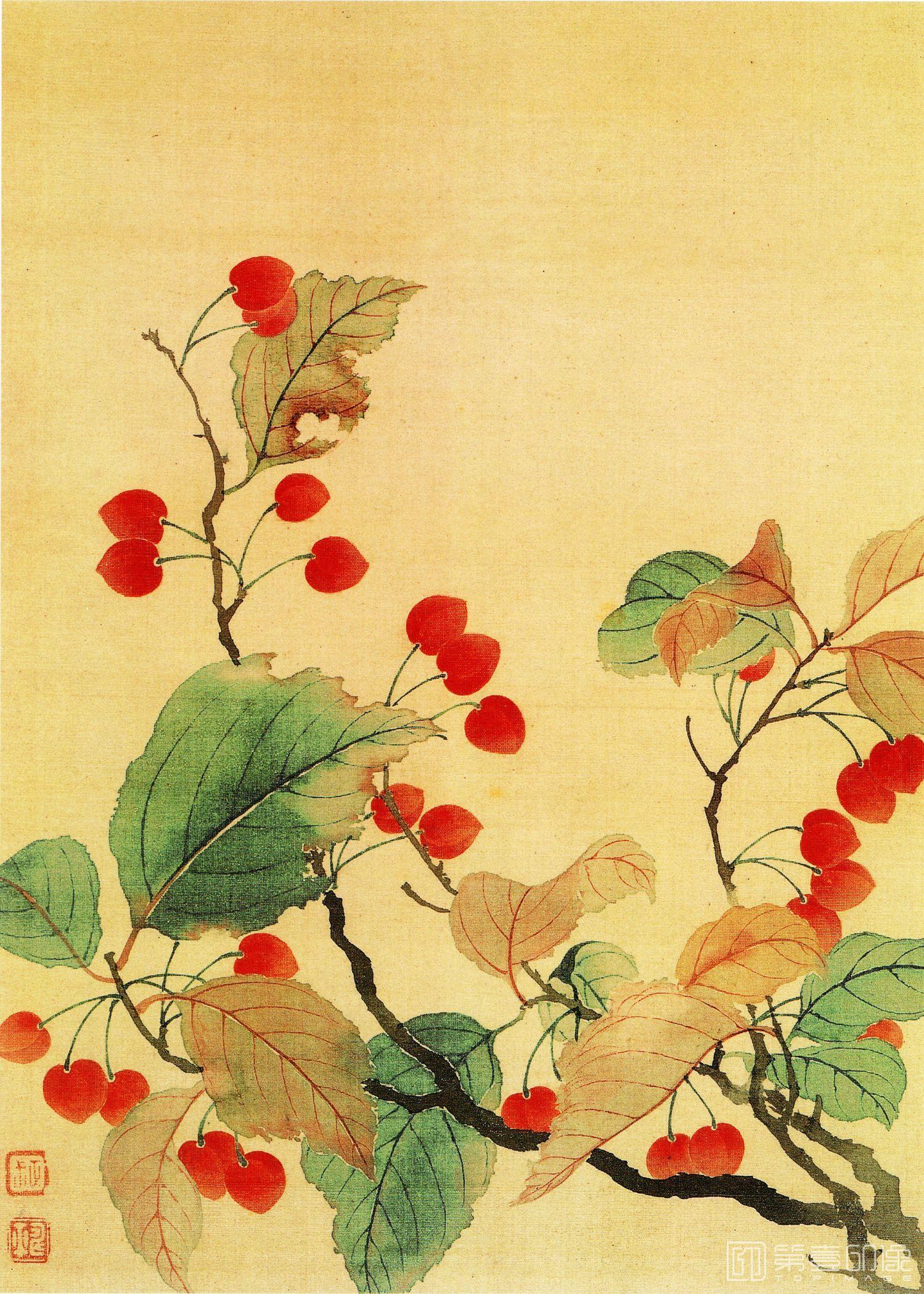 国画-秋海棠图-42x60