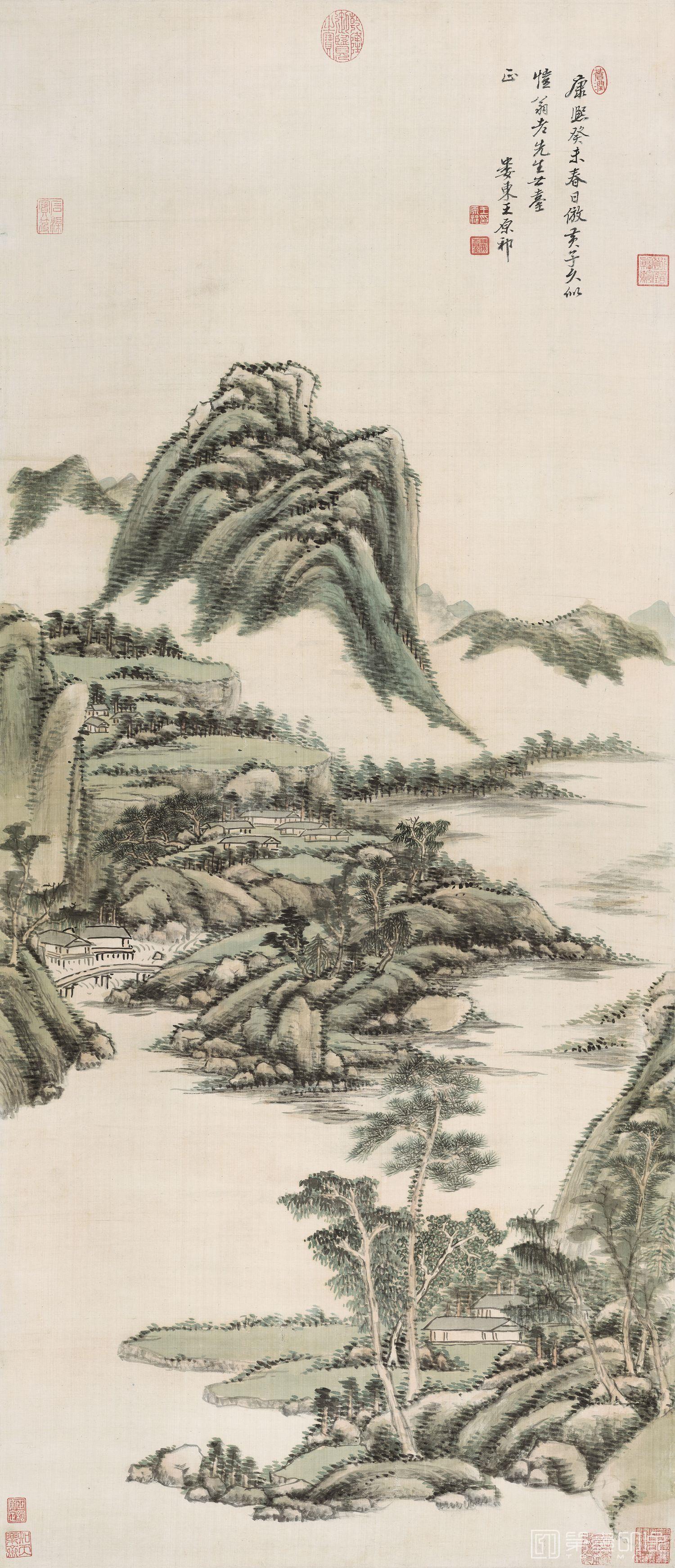 国画-仿黄子久设色山水-52.8x122.71