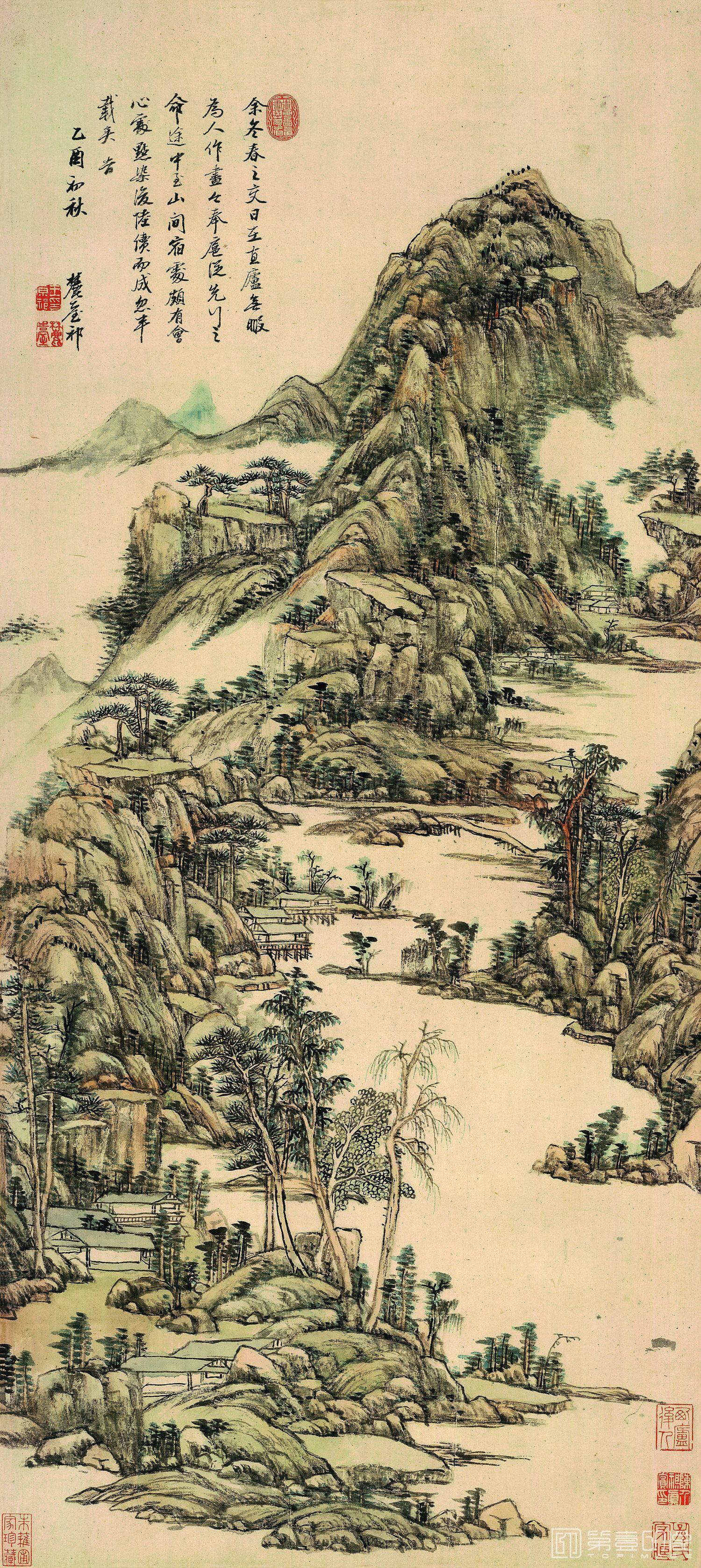 国画-山中早春图-100x44.7