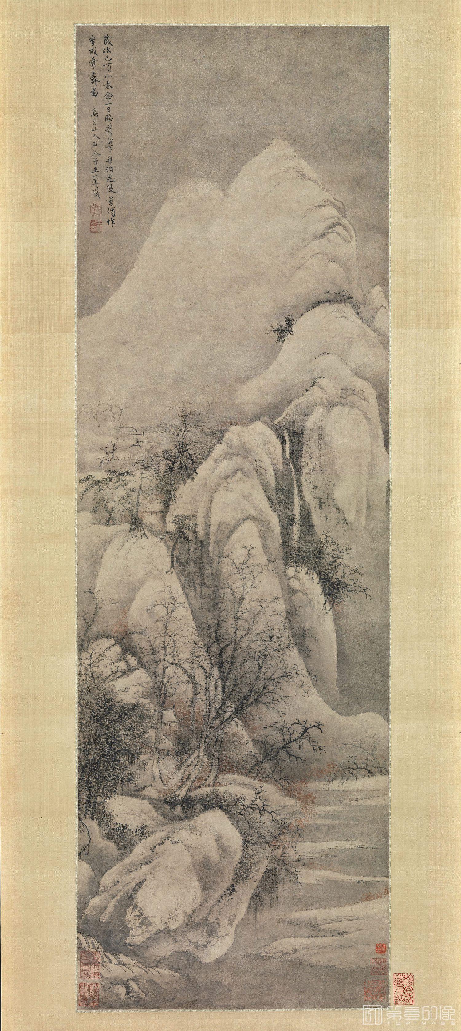 国画-仿李成雪霁图-112.7x35.9