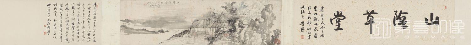国画-山阴草堂图-283.6x29.4