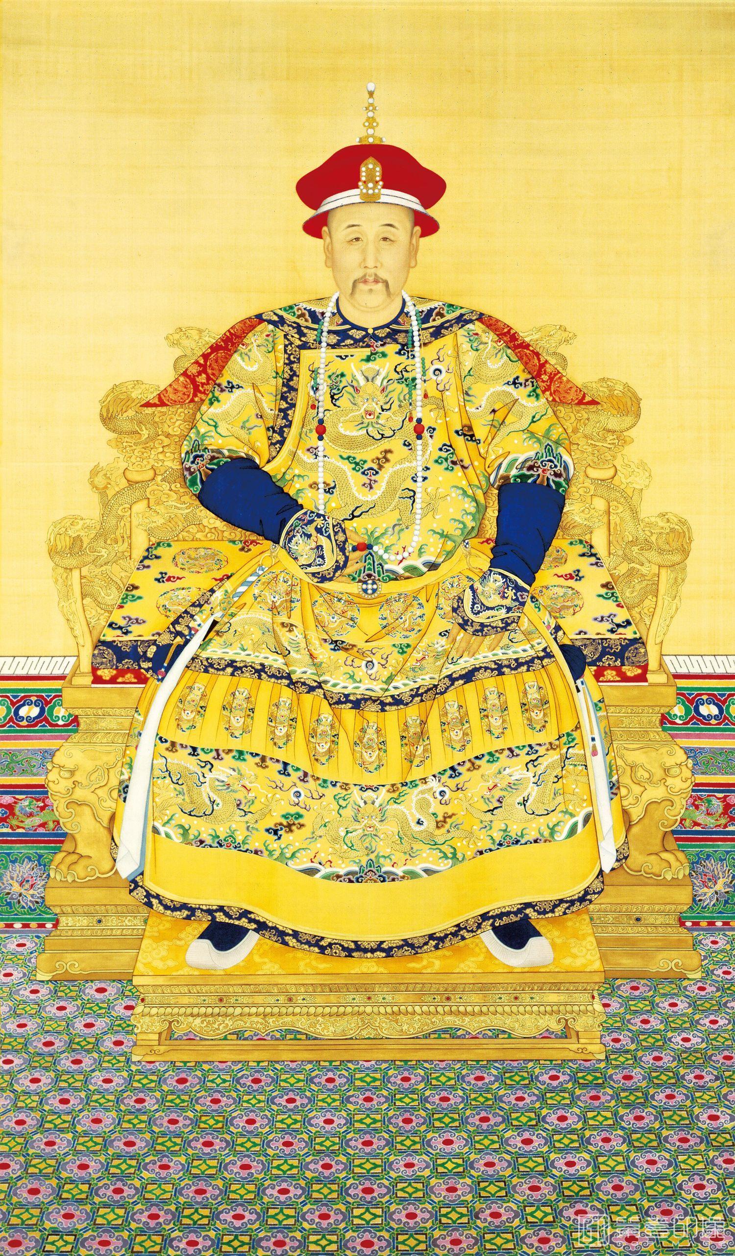 国画-雍正朝服像轴-35x60