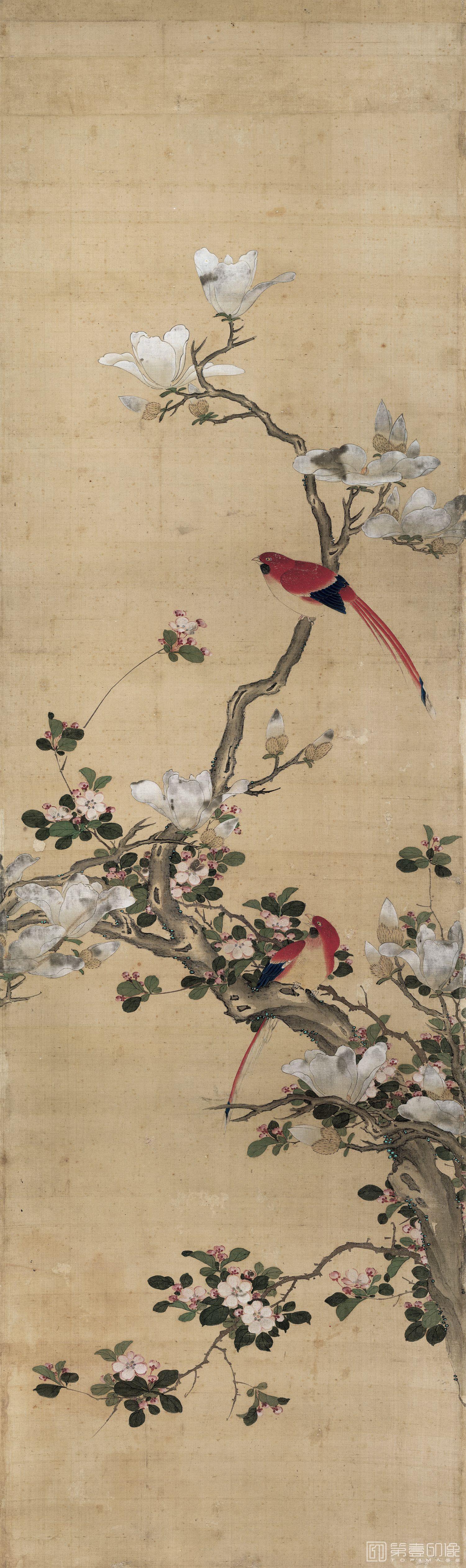 国画-四季花鸟图屏3