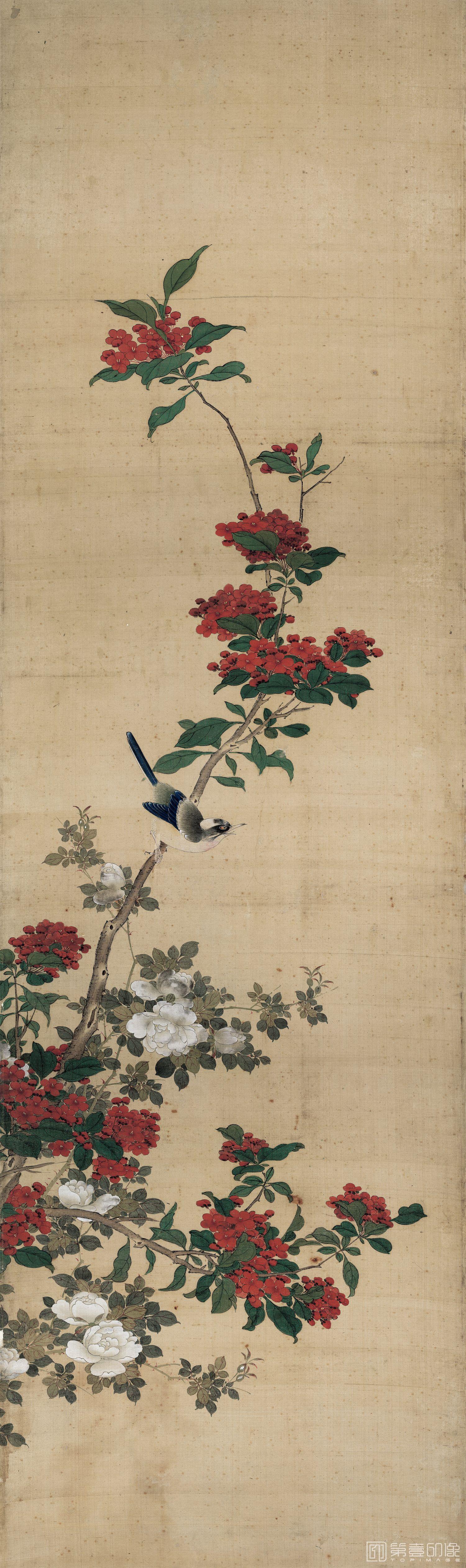 国画-四季花鸟图屏4