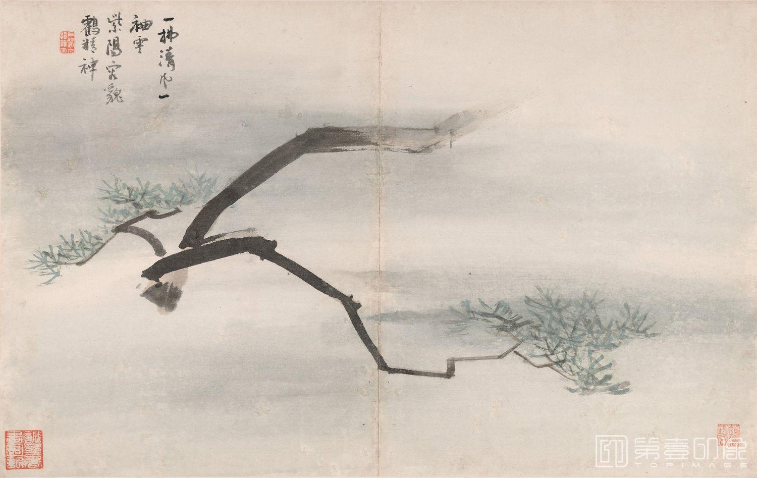 国画-指画-松-35.88x57.31