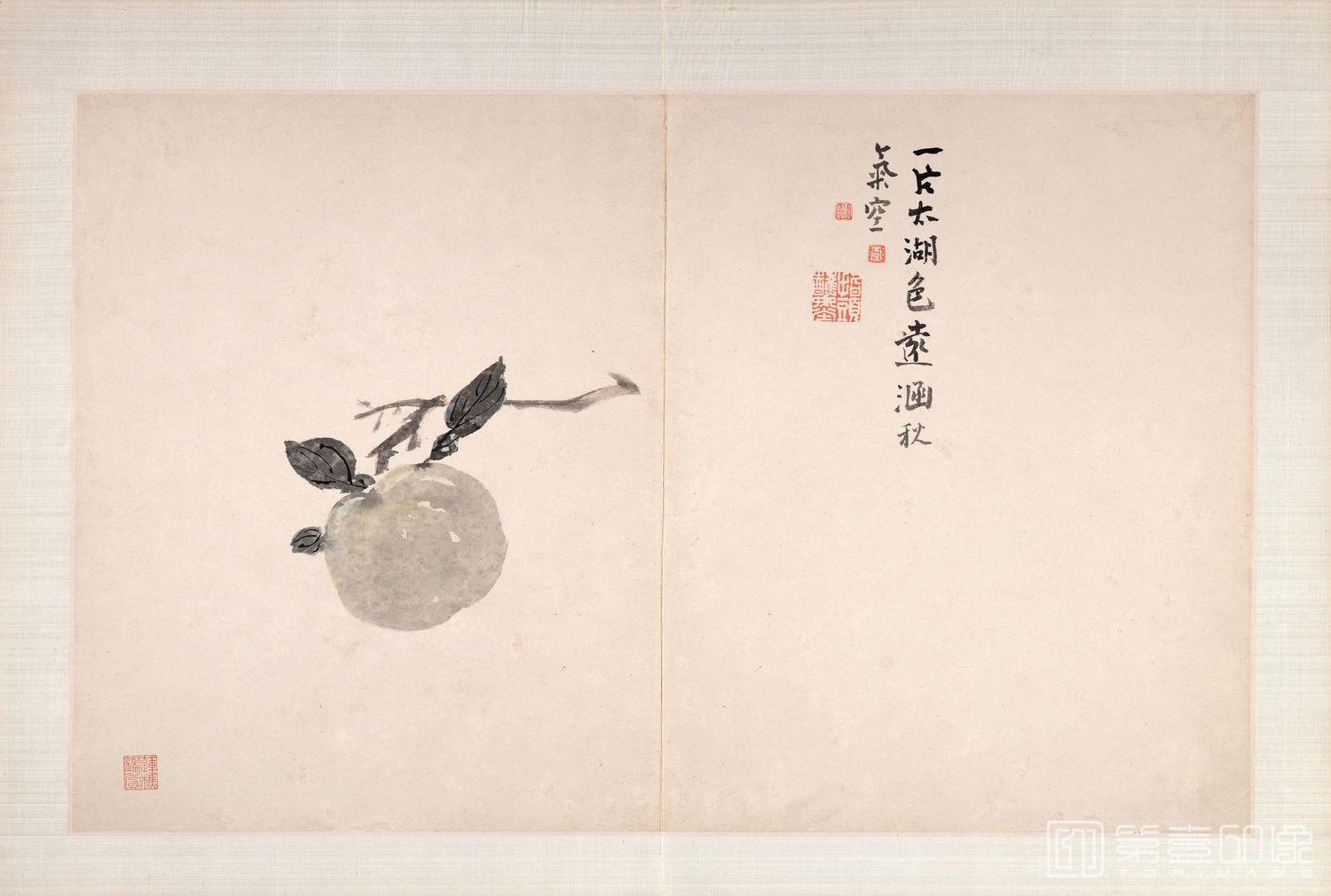 国画-指画-橘-35.88x57.31cm