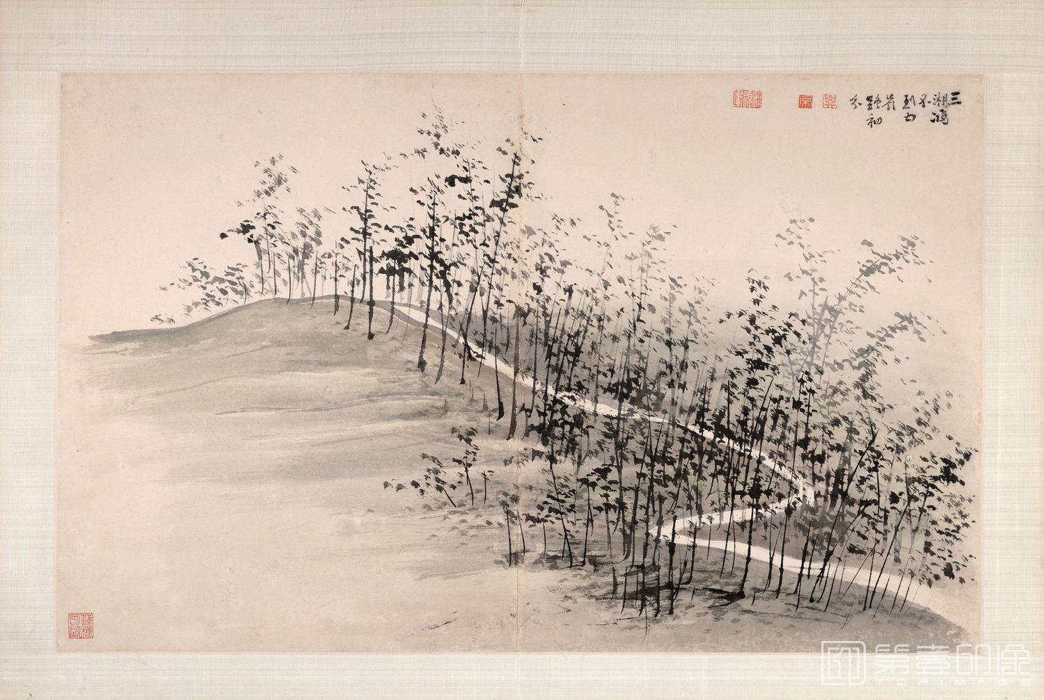 国画-指画-竹溪-35.88x57.31