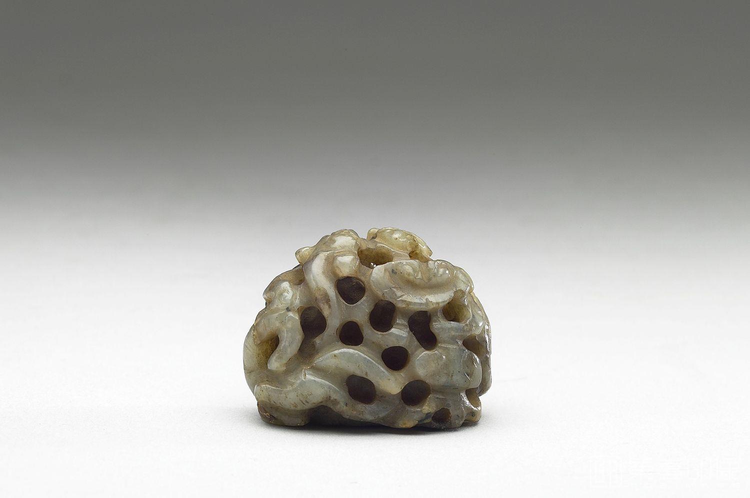 摄影-玉螭纹顶，西周 叔宾父簋附件-高14.8cm