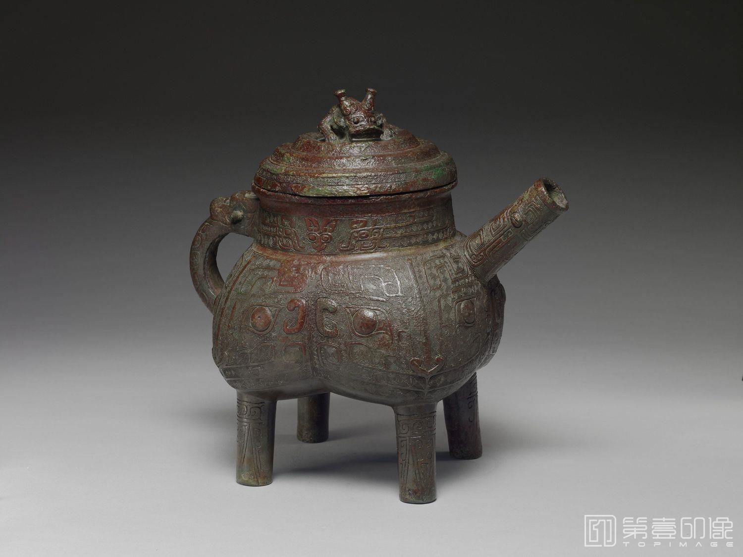 摄影-蟠龙兽面纹盉 (逆盉)-高27.5cm