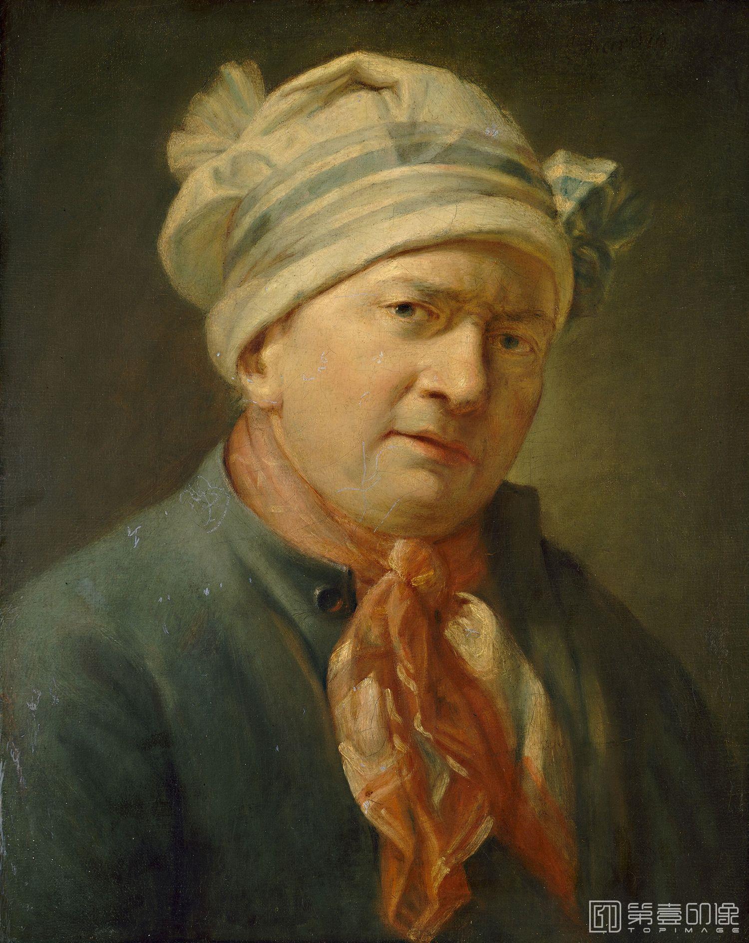 油画-西方-夏尔丹-油画-Portrait of a Man