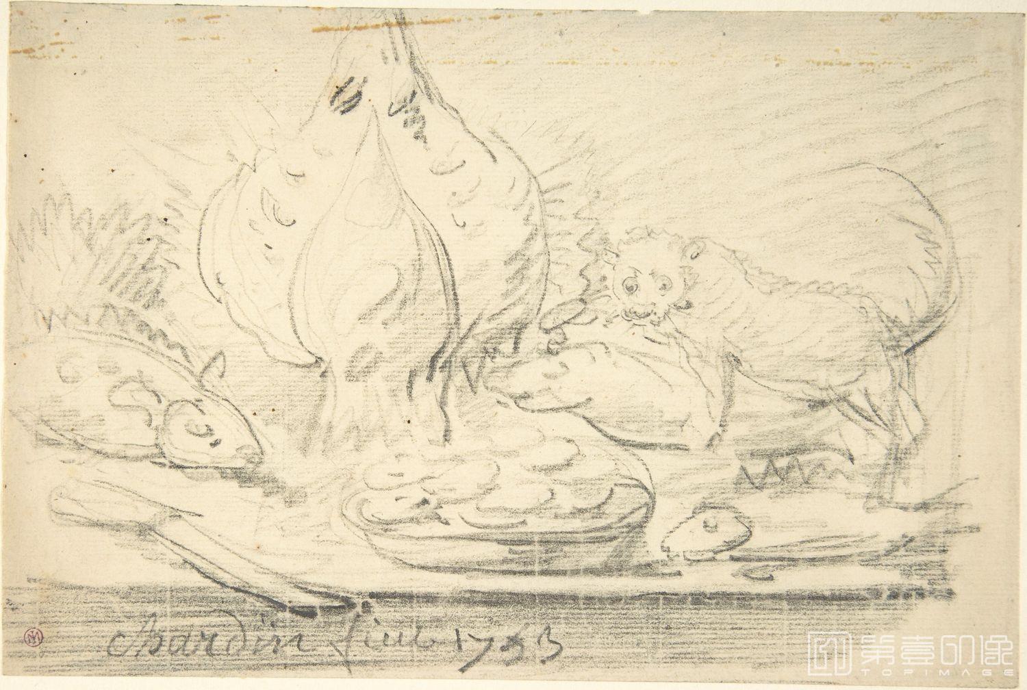 素描-西方-夏尔丹-素描手稿-Dawing of Chardin 01