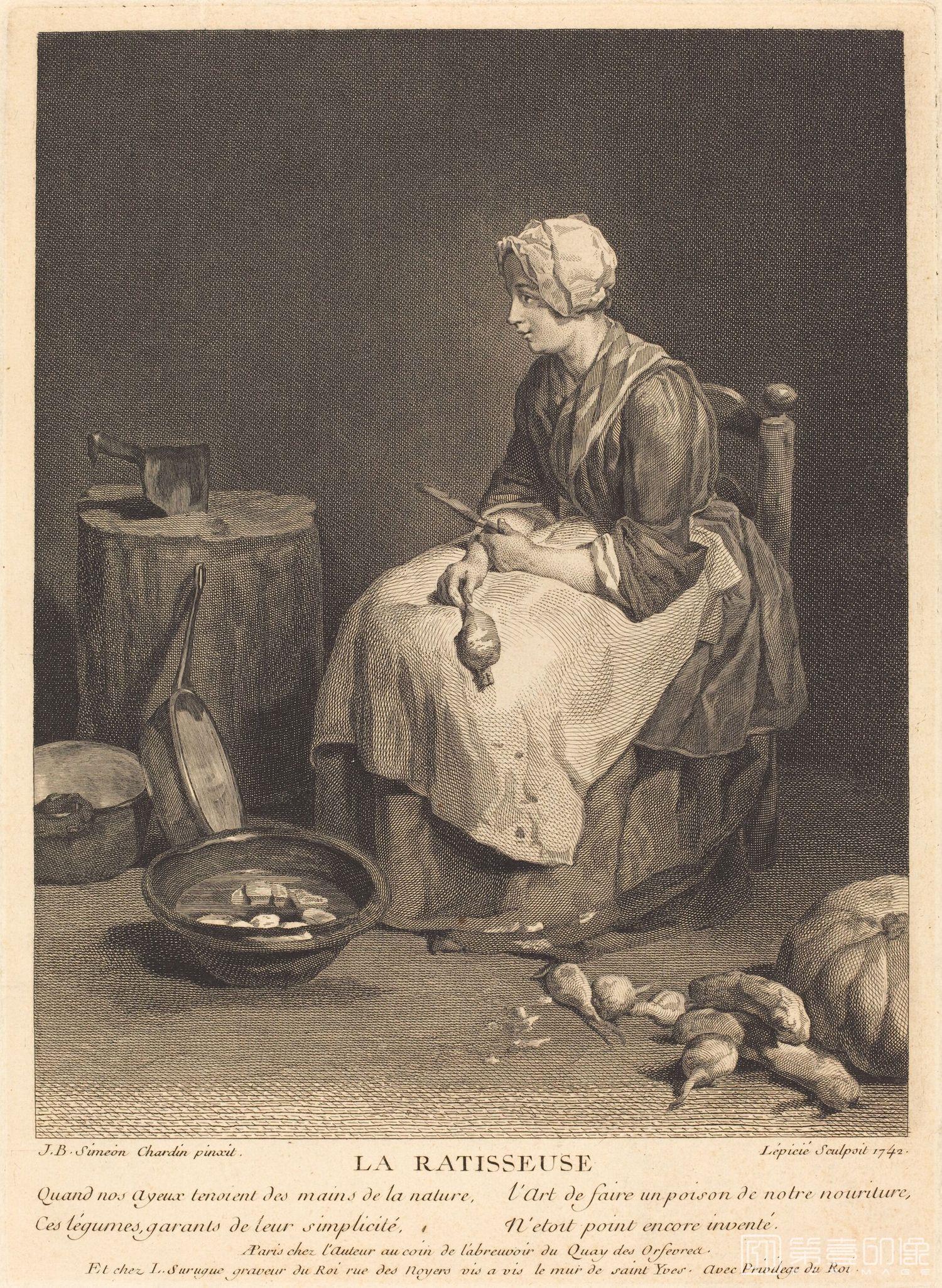 素描-西方-夏尔丹-素描手稿-Dawing of Chardin 14