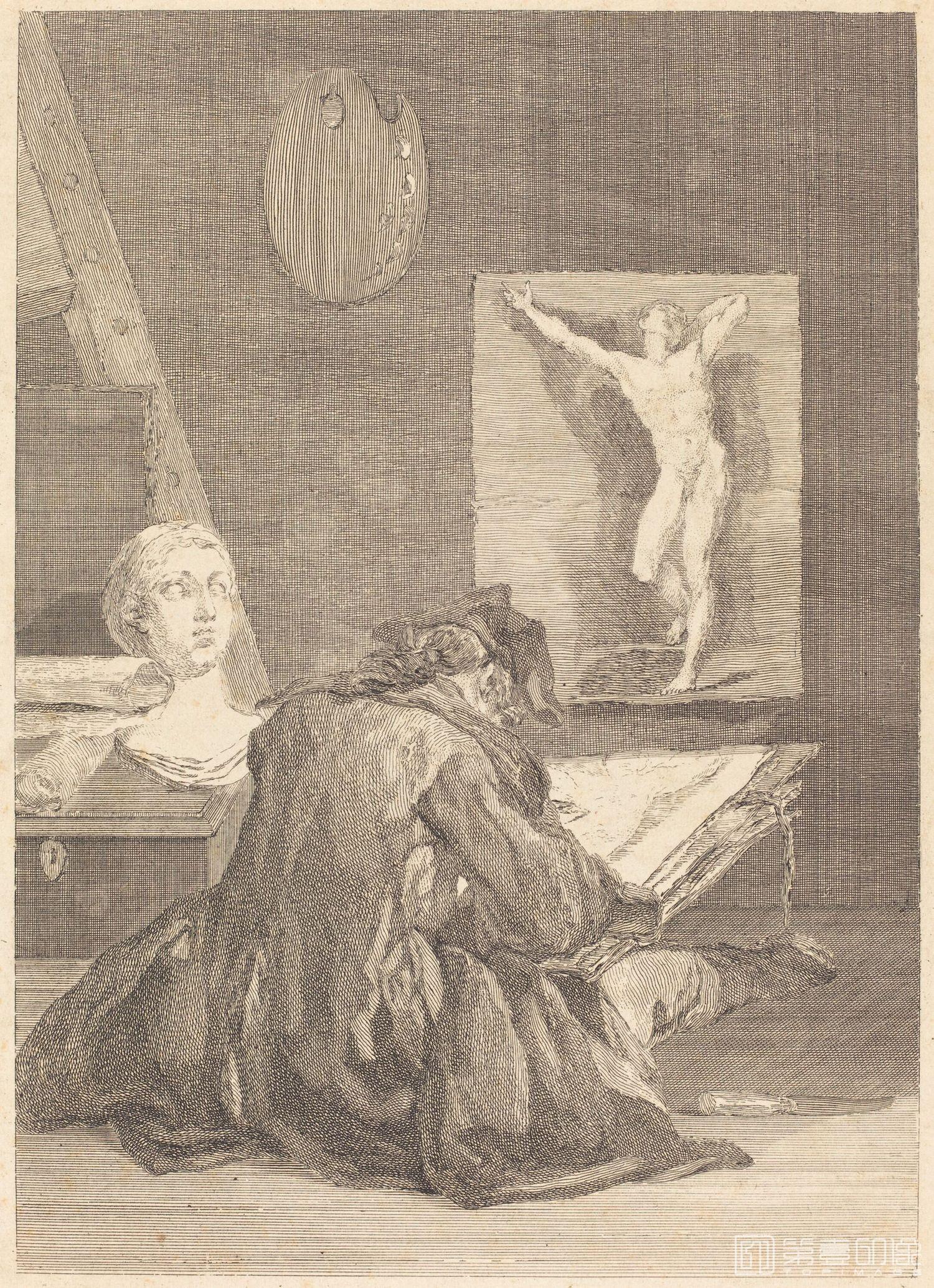 素描-西方-夏尔丹-素描手稿-Dawing of Chardin 17