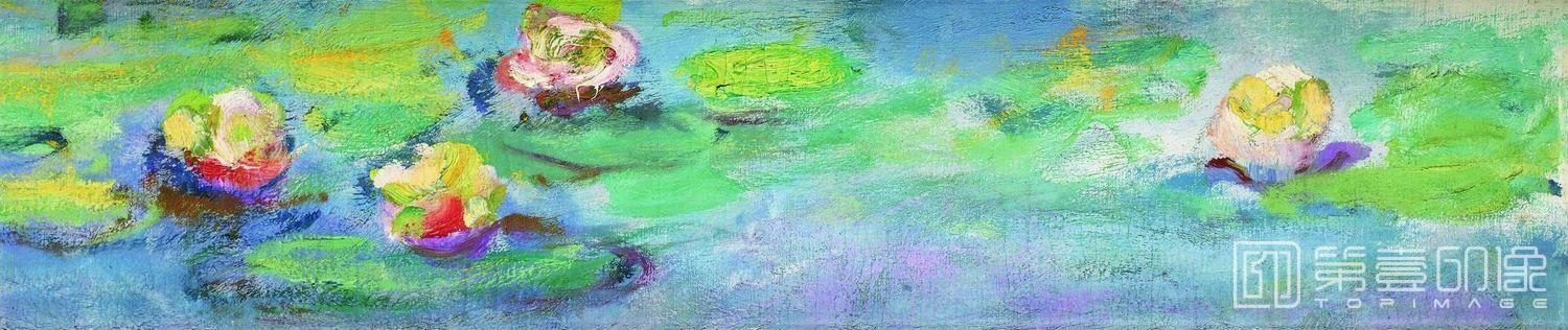 油画-西方-莫奈-Nympheas (fragment)