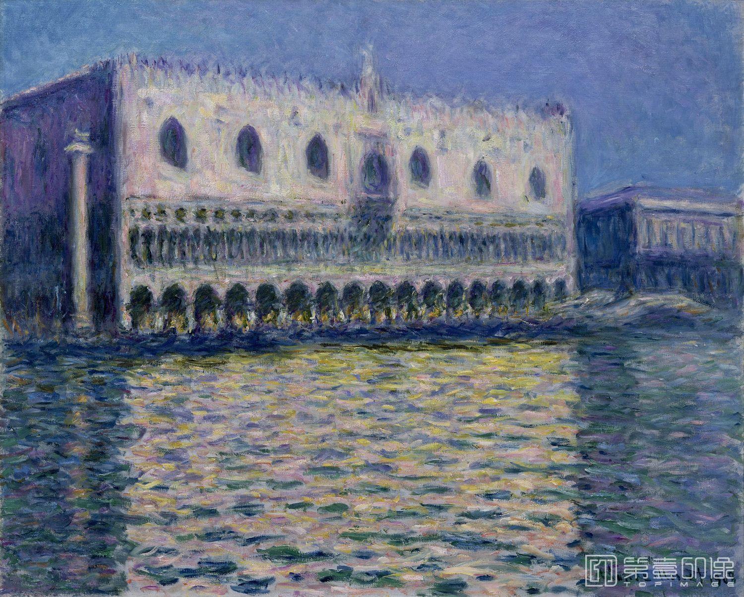 油画-西方-莫奈-Palazzo Ducale, 1908