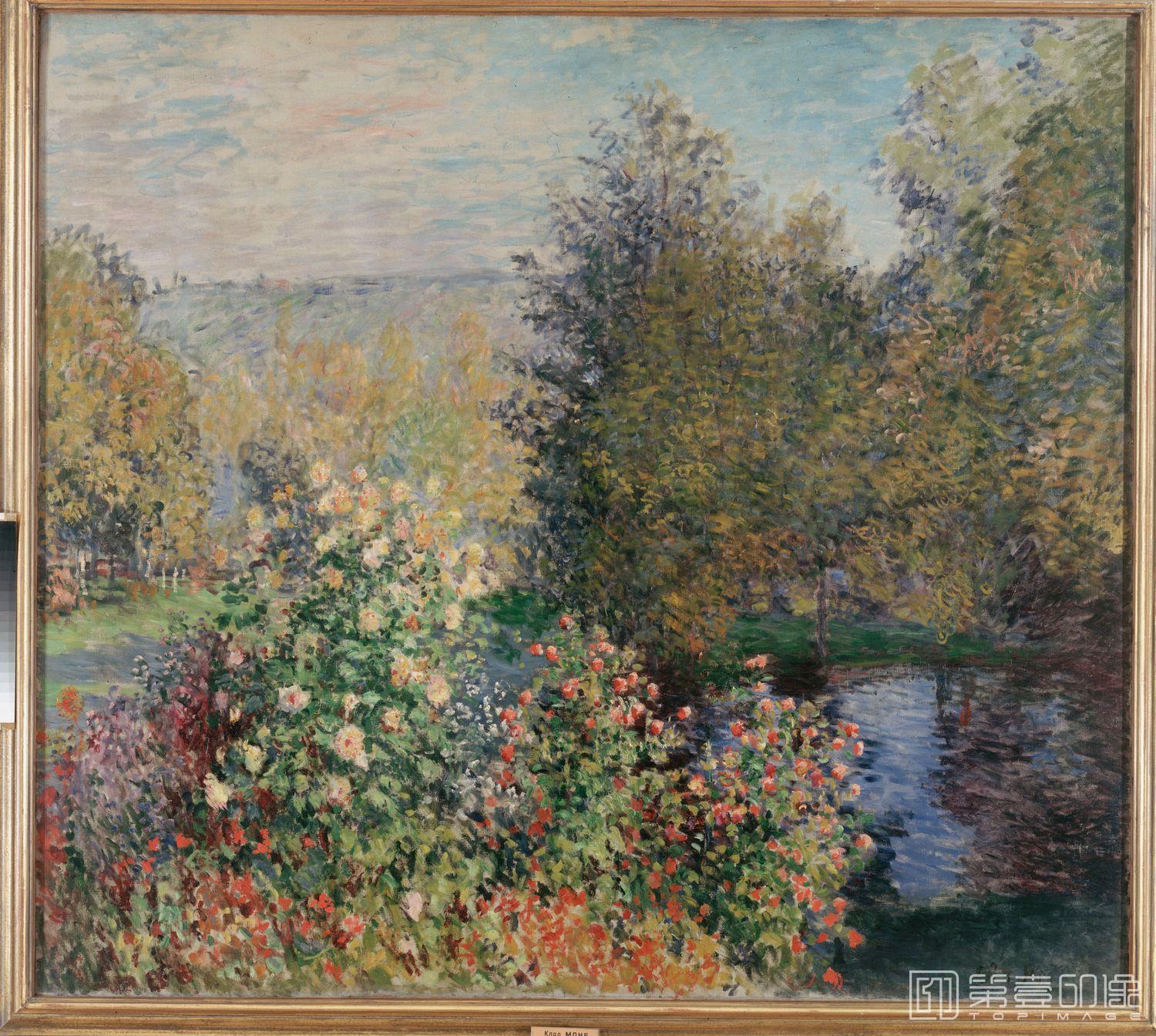 油画-西方-莫奈-The Corner of the Garden at Montgeron, 1876