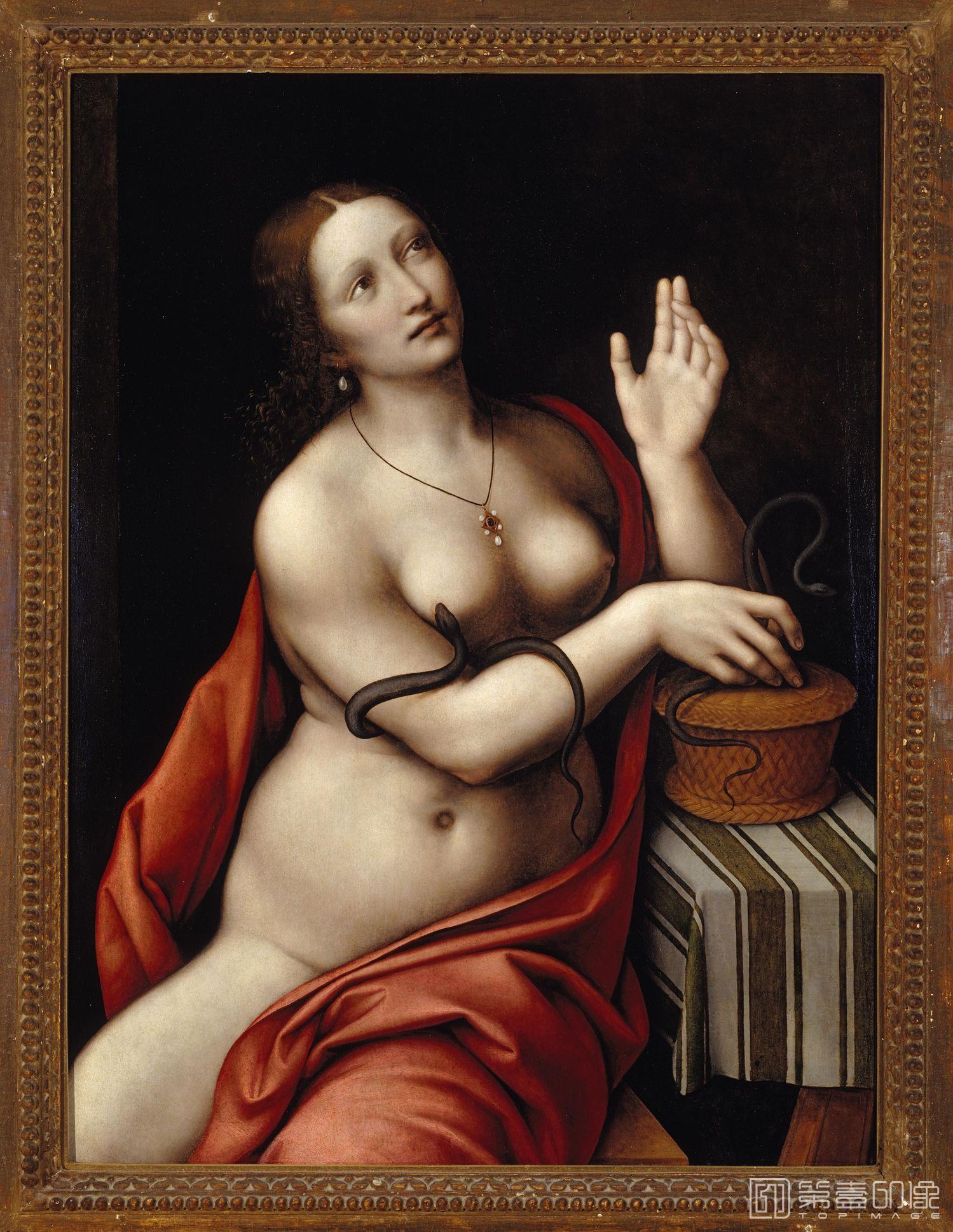 油画-西方-达芬奇-油画-Клеопатра (1524-1526) (Левисбург, Bucknell University Art Gallery).