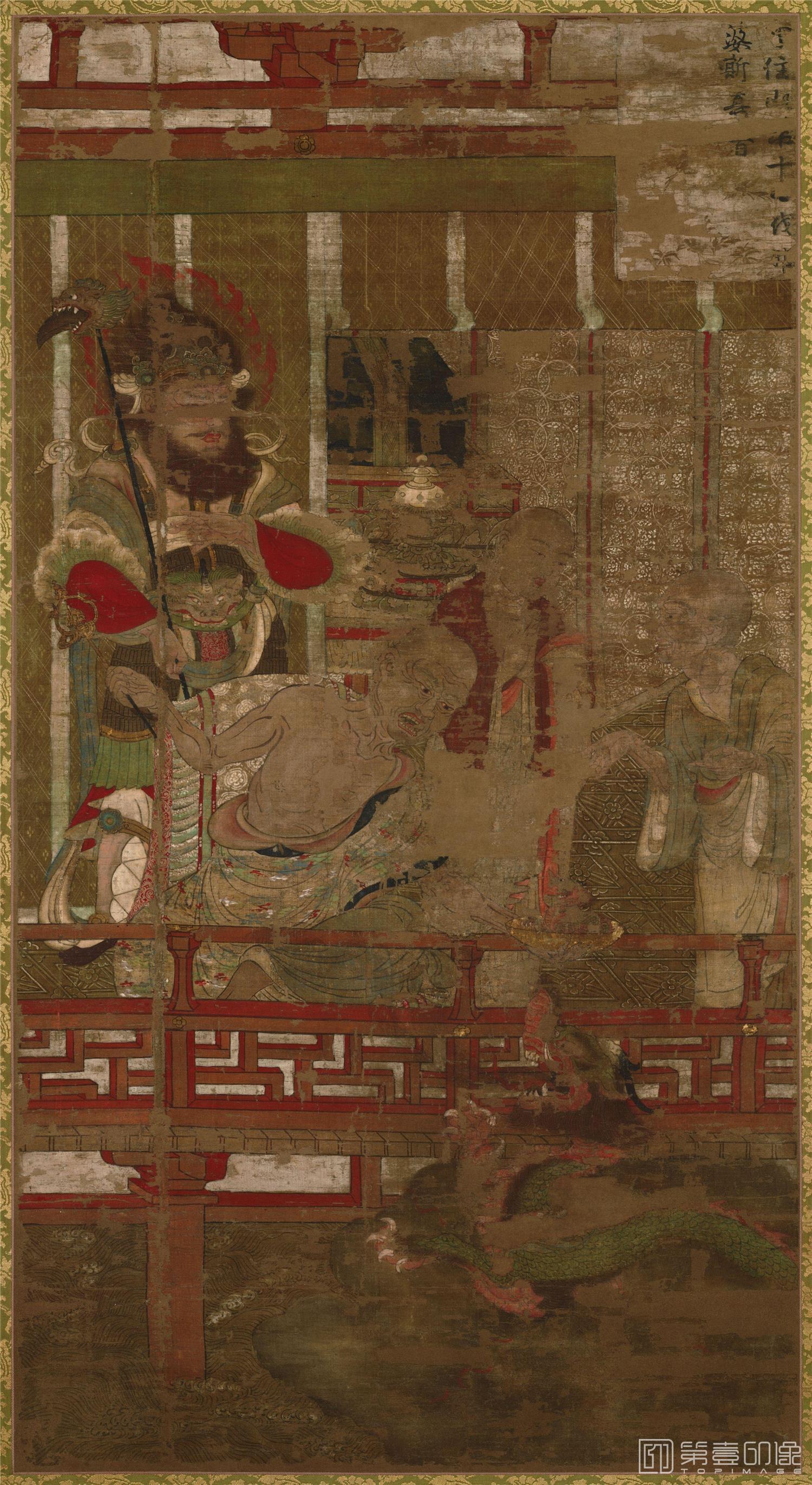 国画-十六罗汉像-伐那婆斯尊者唐卡布本143x89北京
