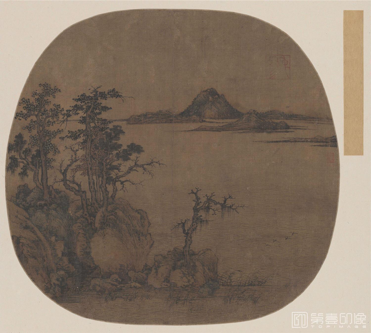 国画-秋林远岫图页 68X77