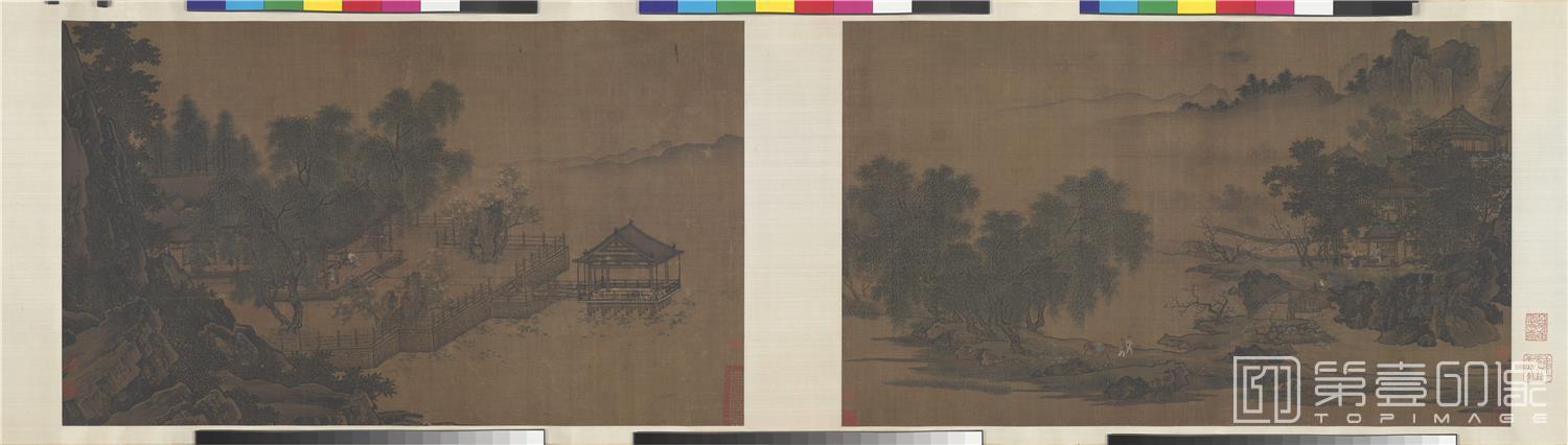 国画-四景山水圗卷之一