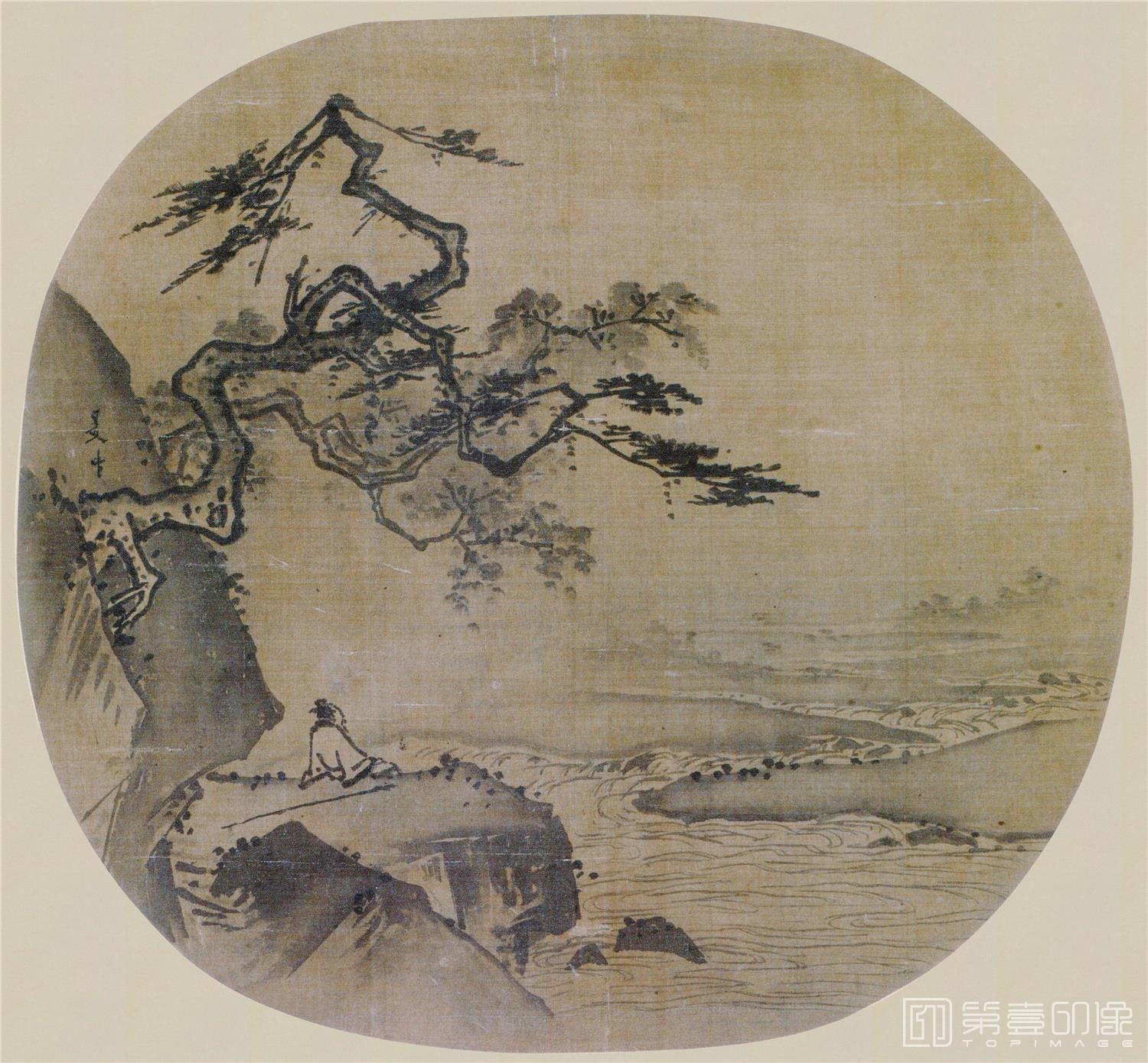 国画-坐看云起53X50