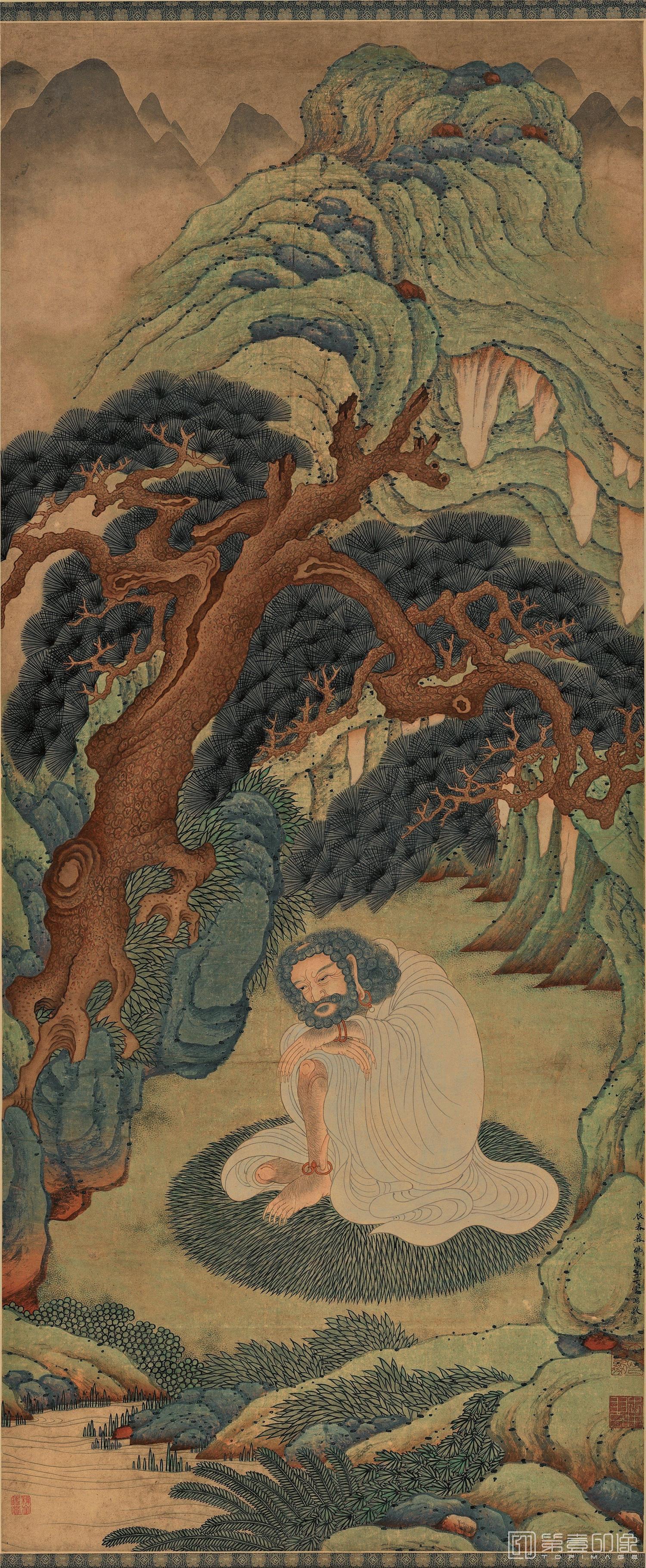 国画-释迦牟尼图轴纸本140.7×58