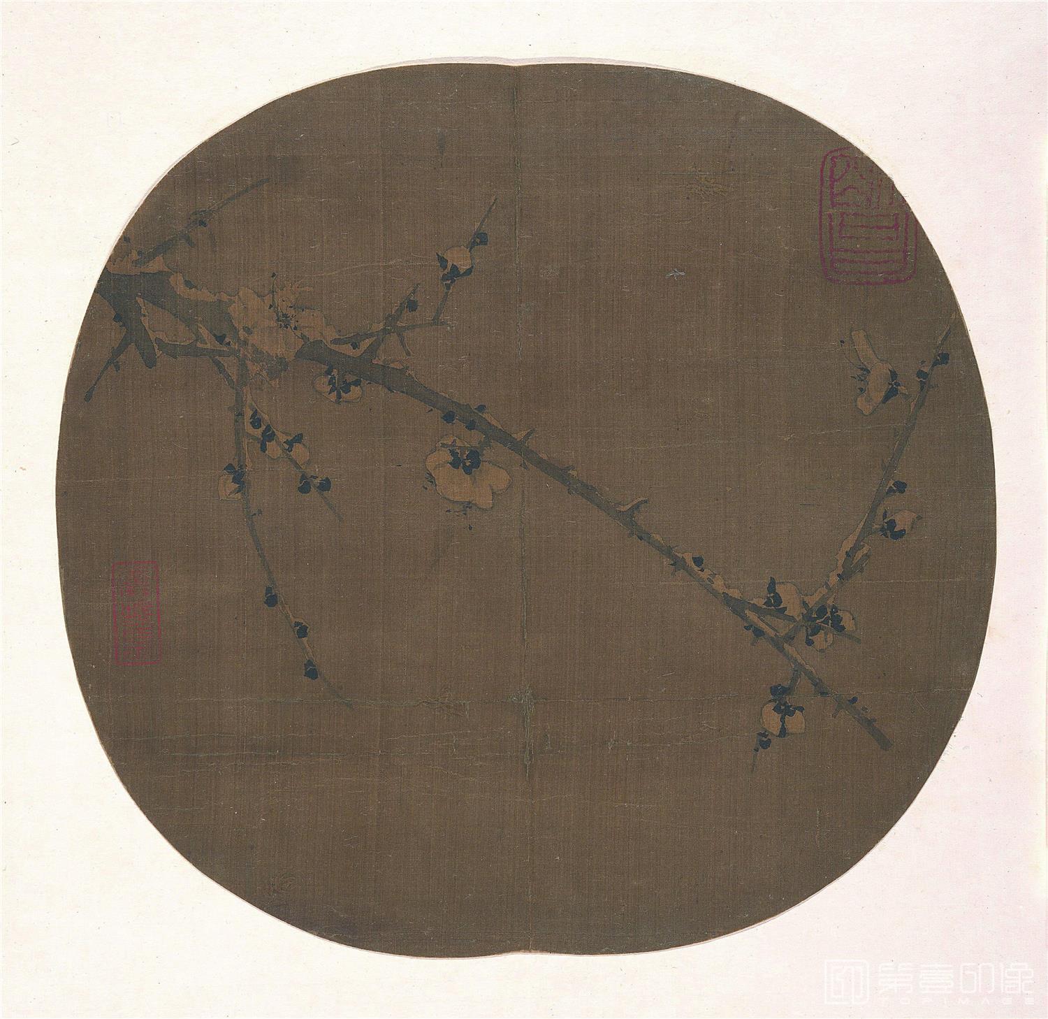 国画-雪梅图页30x31