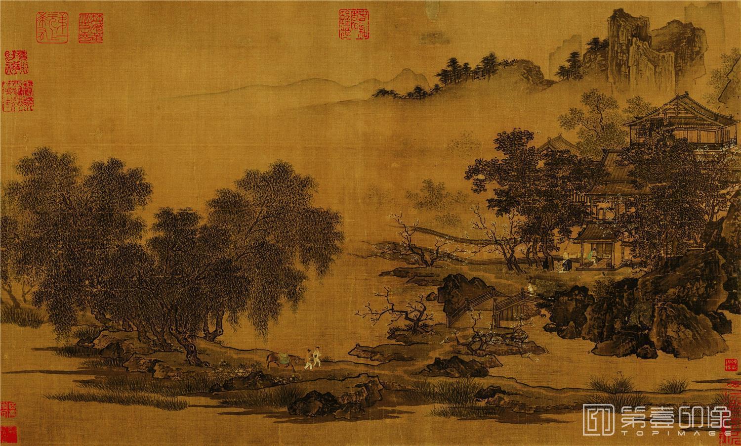 国画-四景山水图-夏