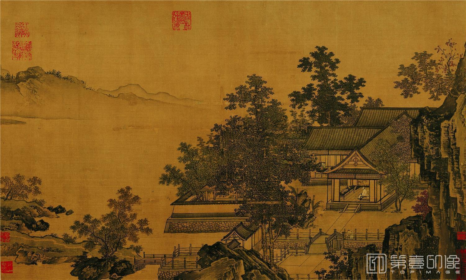 国画-四景山水图-秋