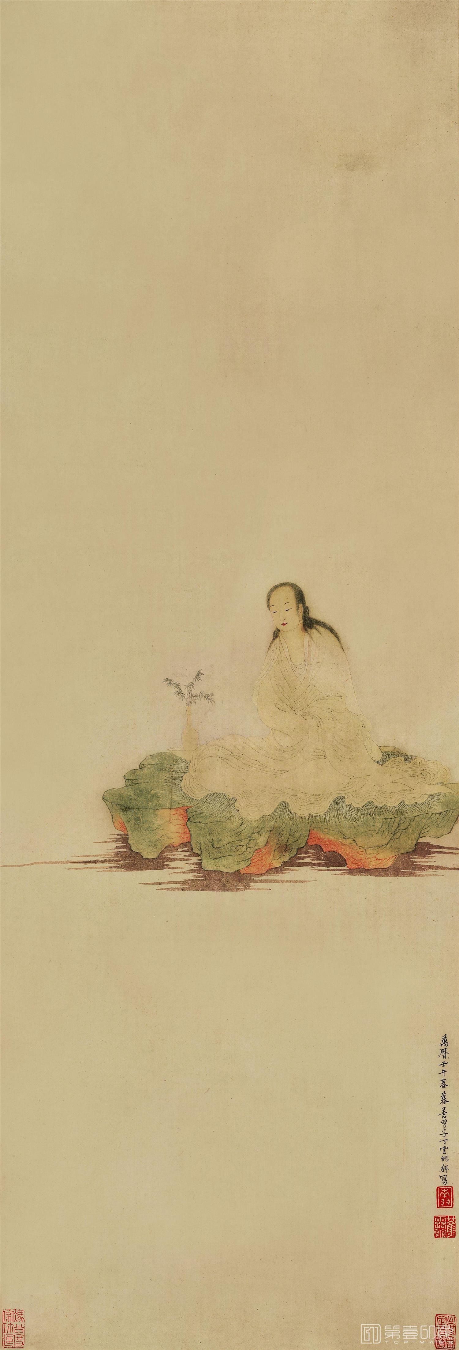 国画-观音纸本97.2x33.1