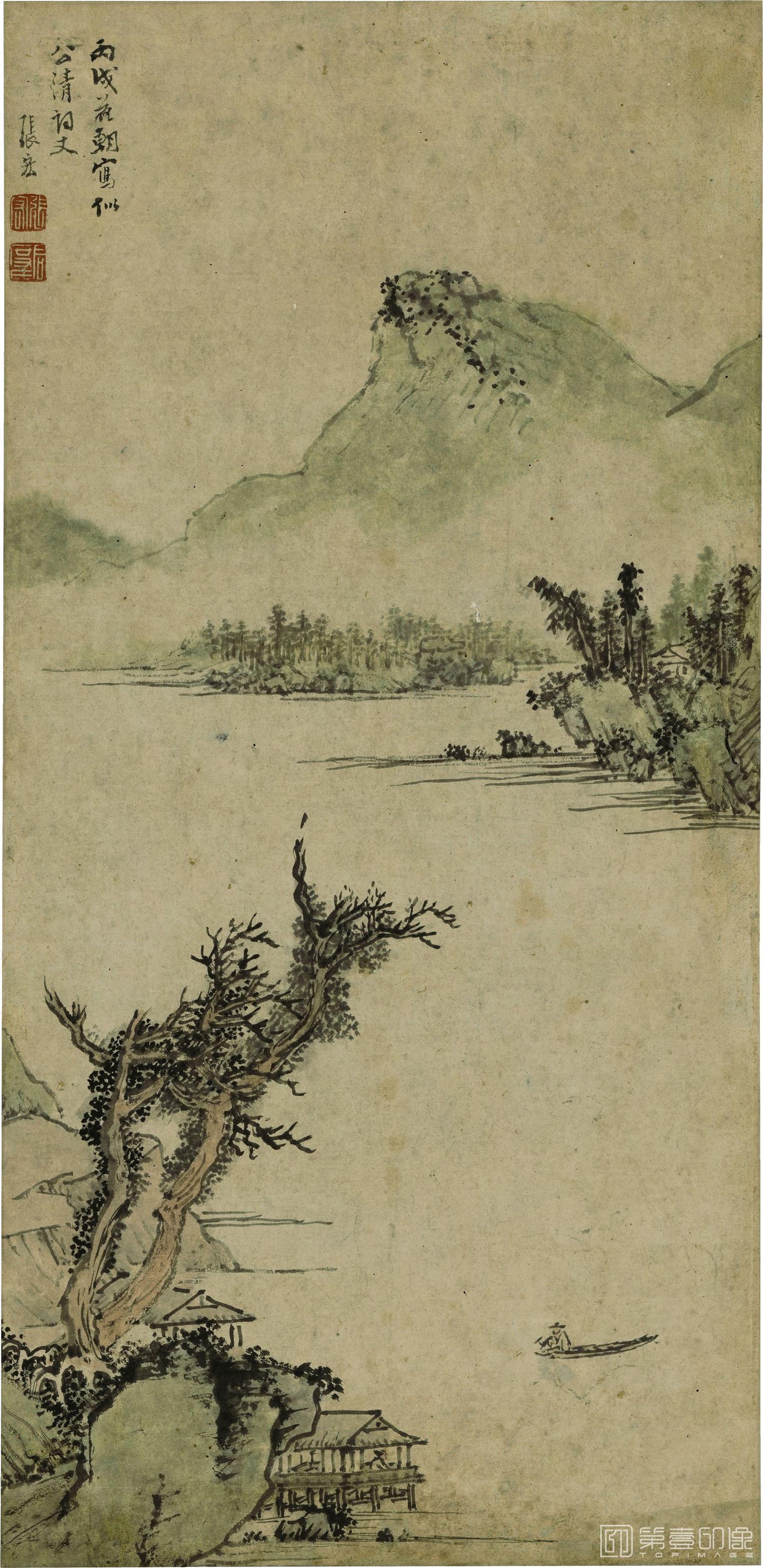 国画-山塘短棹图轴