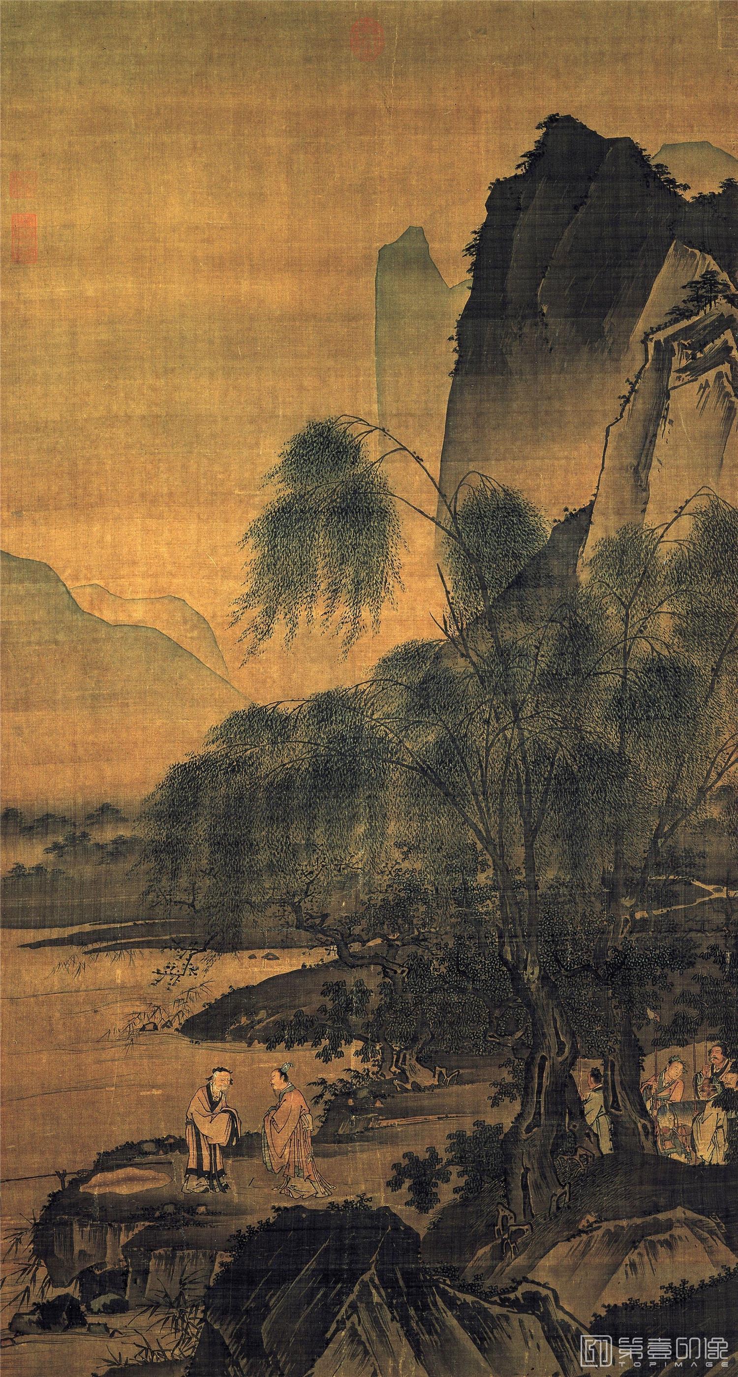 国画-渭滨垂钓图71X38