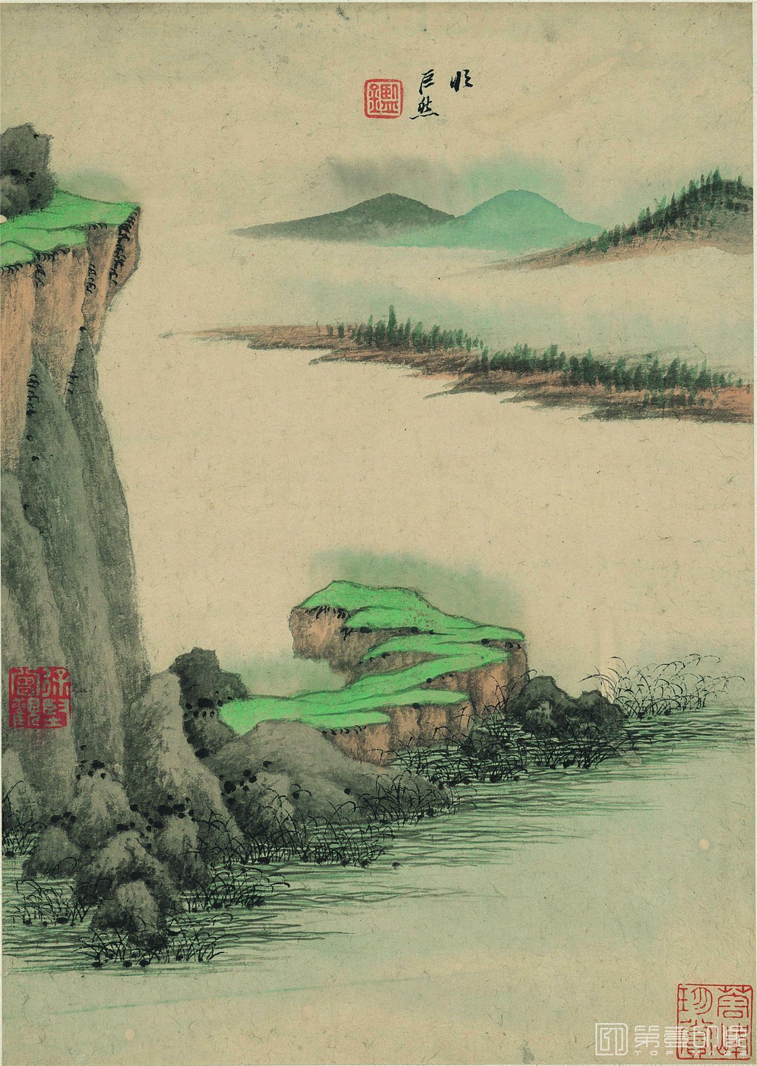 国画-仿古山水二纸本 22x31-004